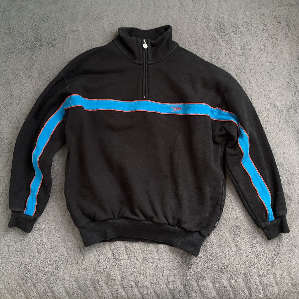 Other Keboz Half Zip Sweatshirt Black Blue Stripe – Size M Size US M / EU 48-50 / 2 - 1 Thumbnail