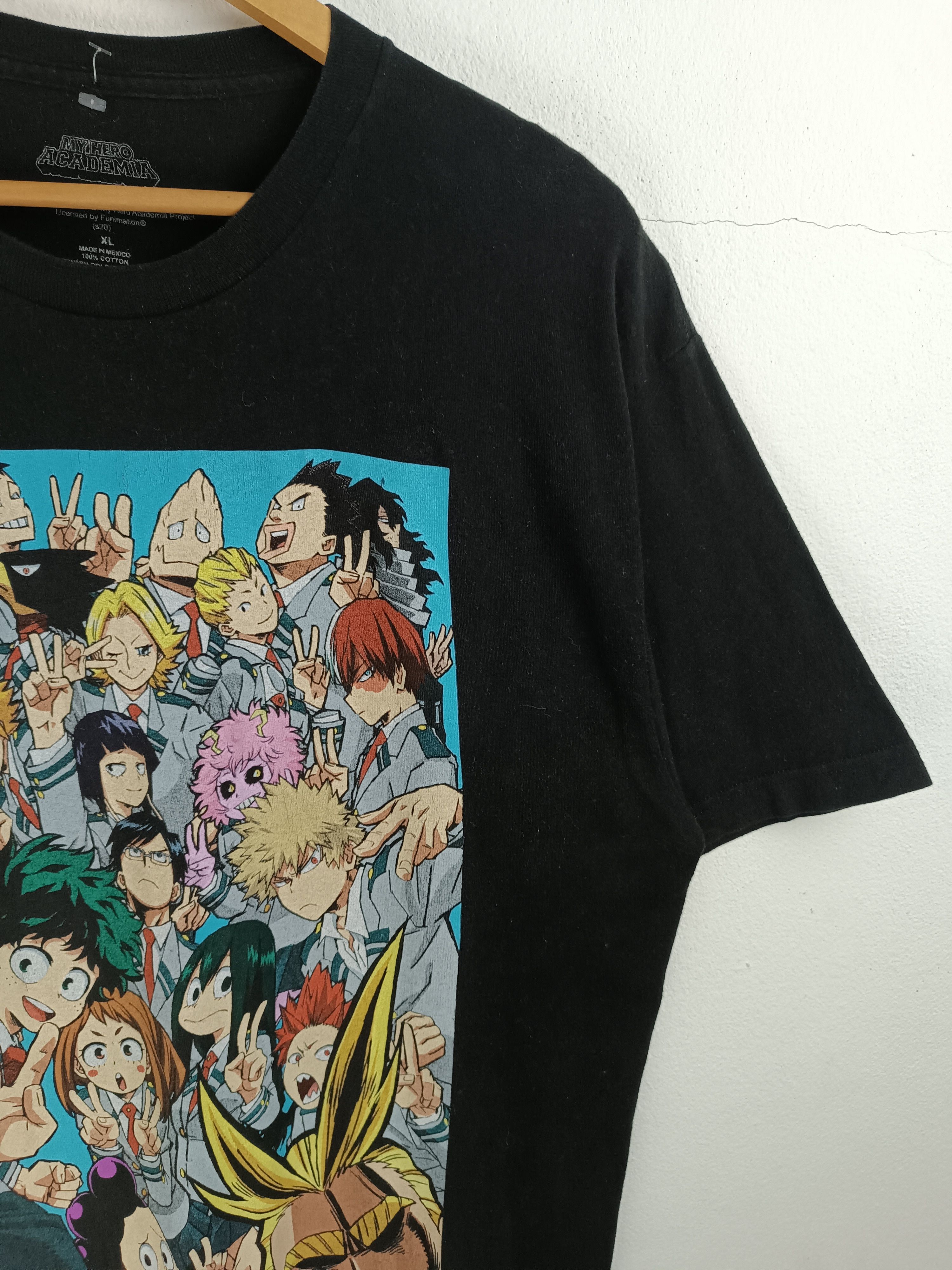 Anime VINTAGE MY HERO ACADEMIA CHARACTERS TEE deku all might shoto Size US XL / EU 56 / 4 - 6 Thumbnail