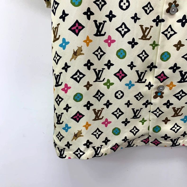 Louis Vuitton Louis Vuitton 24 short sleeve shirts with beige logo and f Size US M / EU 48-50 / 2 - 4 Thumbnail