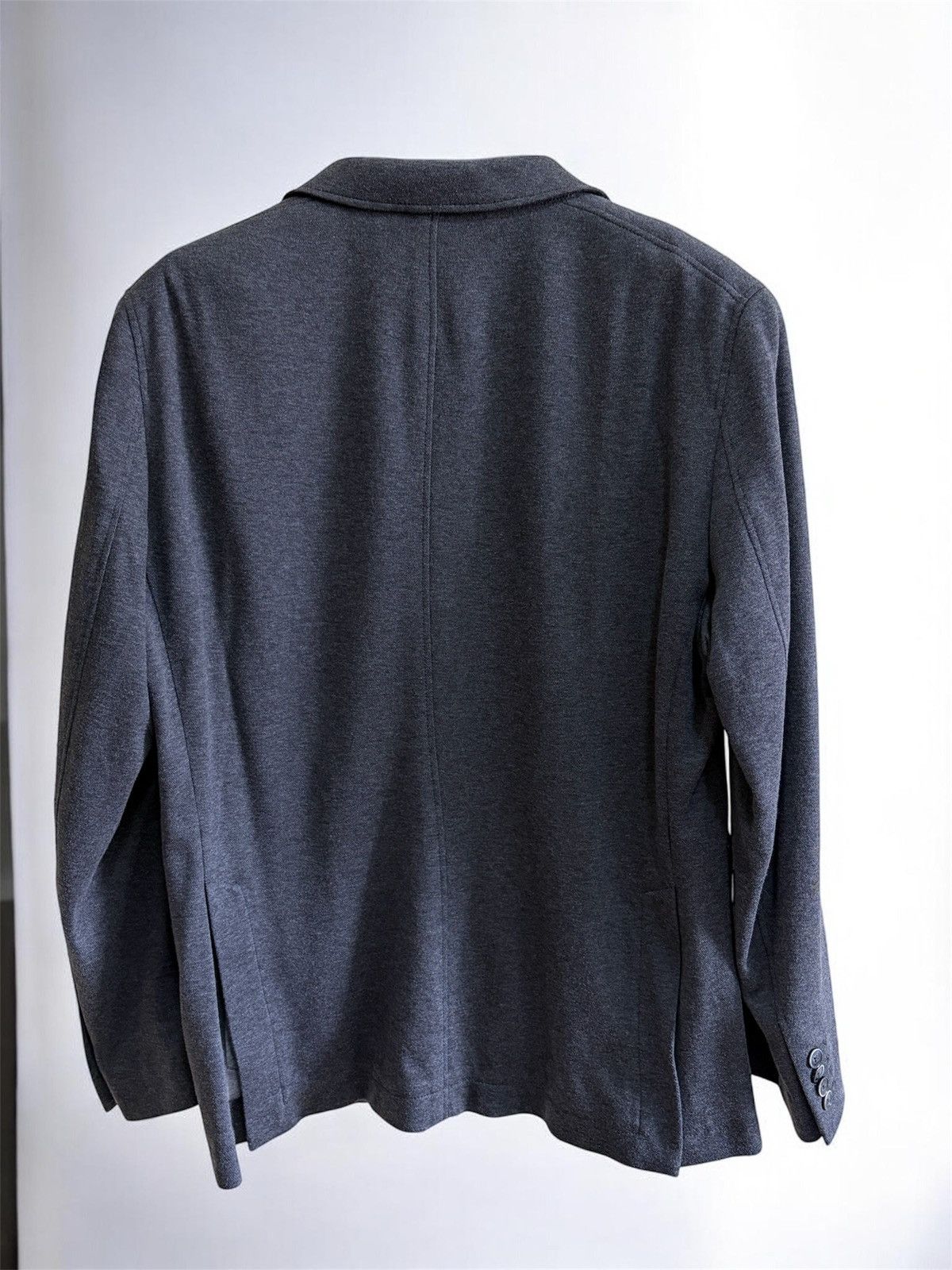 Hackett Hackett London Grey Cotton Blend Knit Sport Coat XL Size 44R - 2 Thumbnail