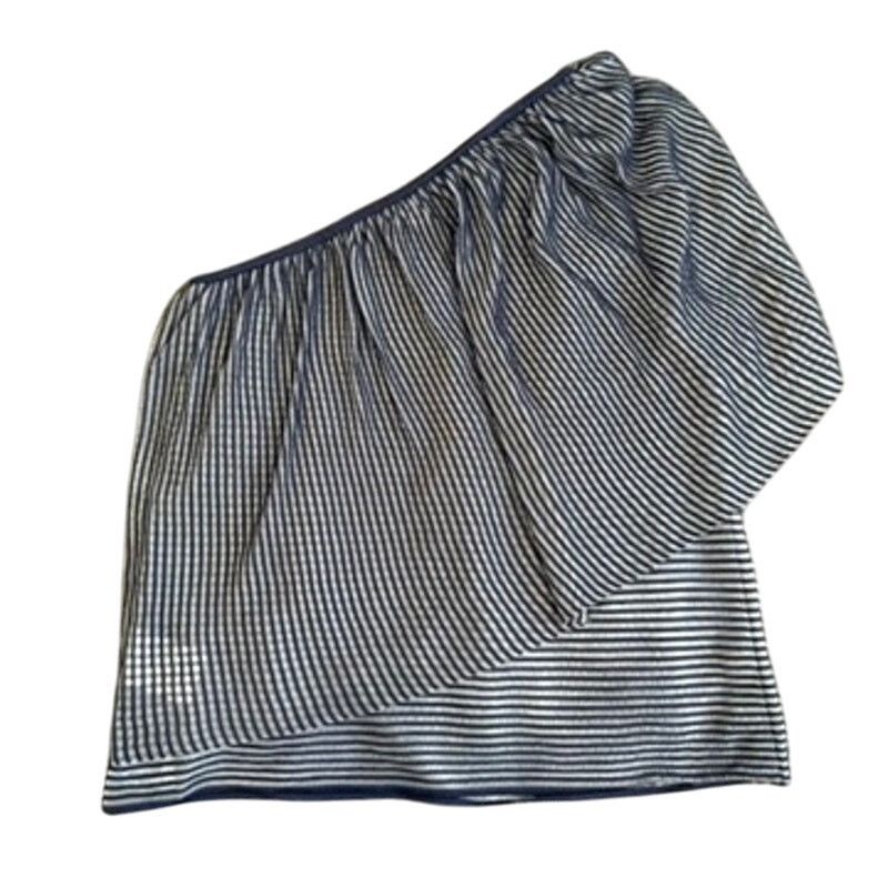 Club Monaco Club Monaco Striped One Shoulder Zuwema Sweater Chandails Size L / US 10 / IT 46 - 5 Thumbnail