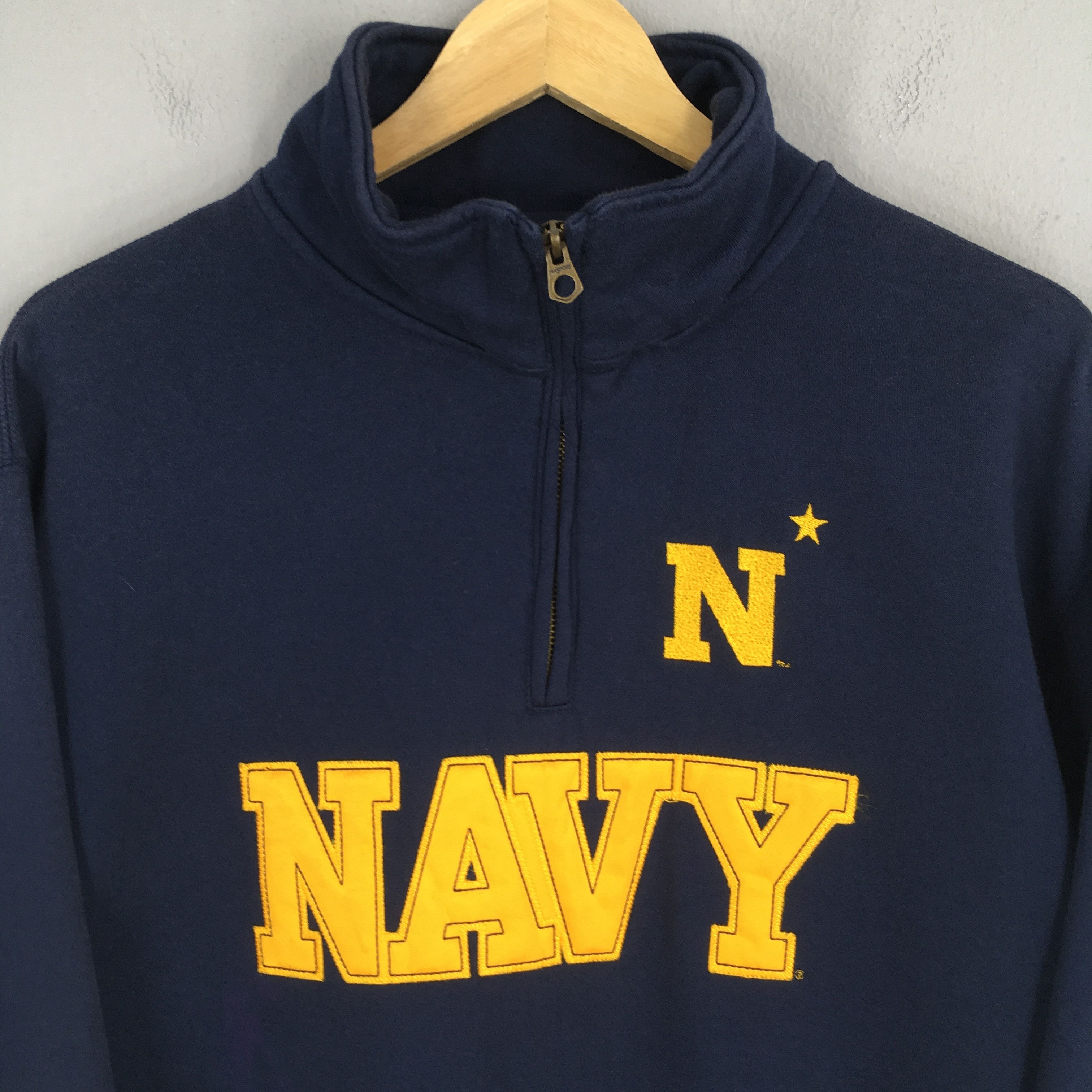Jansport × Vintage Vintage United States Navy Half Zipper Sweatshirt Large Size US L / EU 52-54 / 3 - 2 Thumbnail