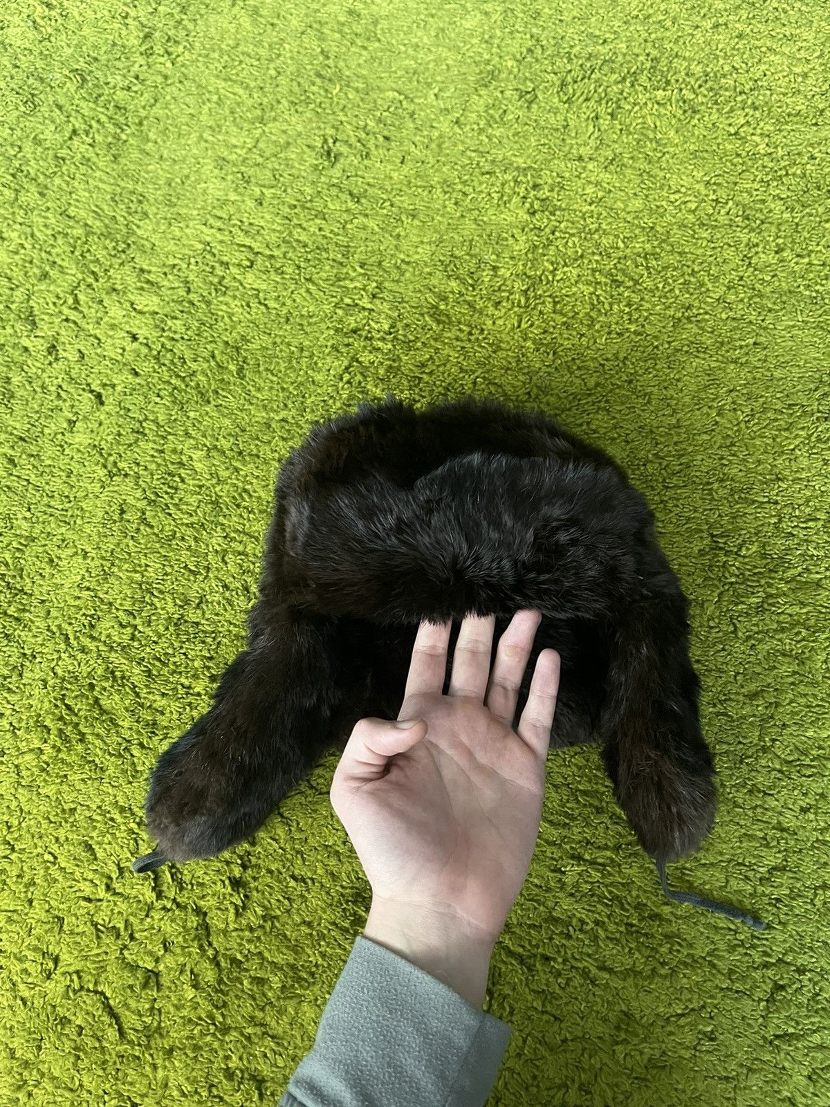 Cccp 1970s vintage Sovie Union made real fur Ushanka Trapper hat Size 32 - 1 Thumbnail
