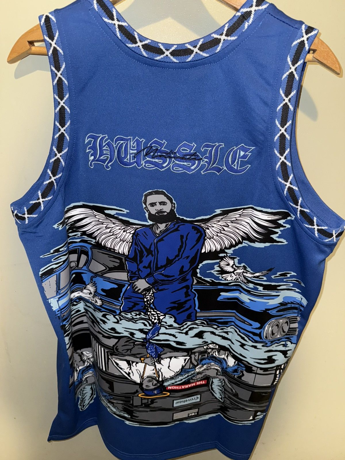 Rap Tees Brand X NIPSEY HUSSLE tribute jersey, New Old Stock! Large Size US L / EU 52-54 / 3 - 2 Thumbnail