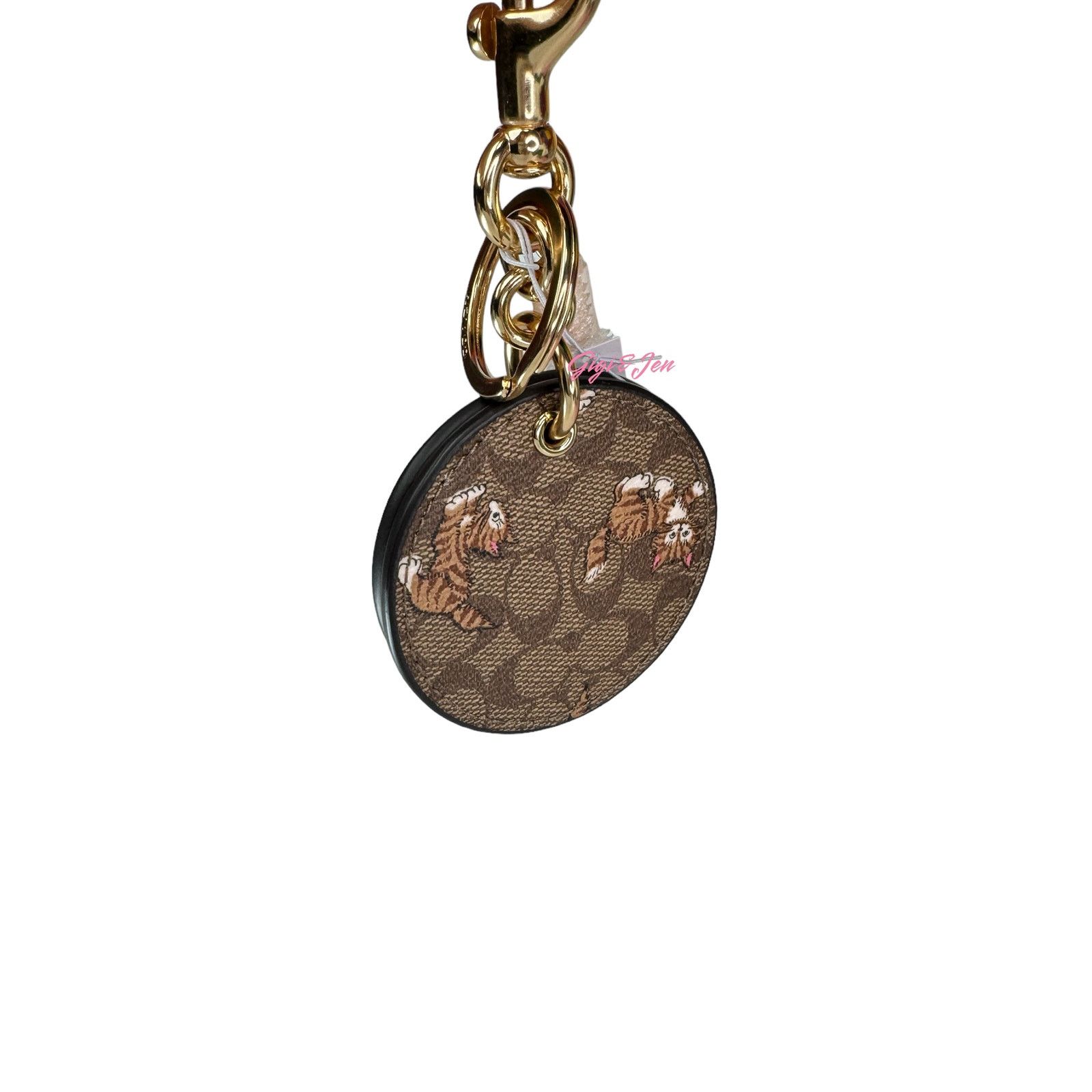 Coach Coach Creatures Kitten Bag mirror Charm key chain brown New Size ONE SIZE - 3 Thumbnail