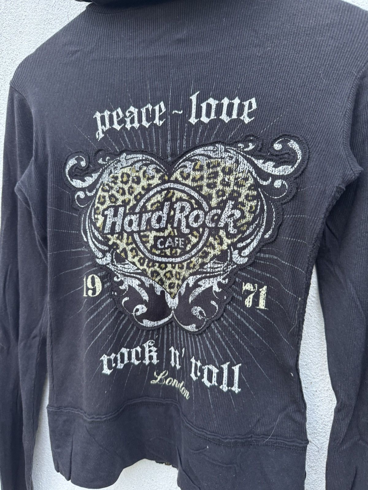 If Six Was Nine 2000s Hard Rock Cafe Leopard Bondage Laces Zip Up Hoodie Size XS / US 0-2 / IT 36-38 - 2 Thumbnail