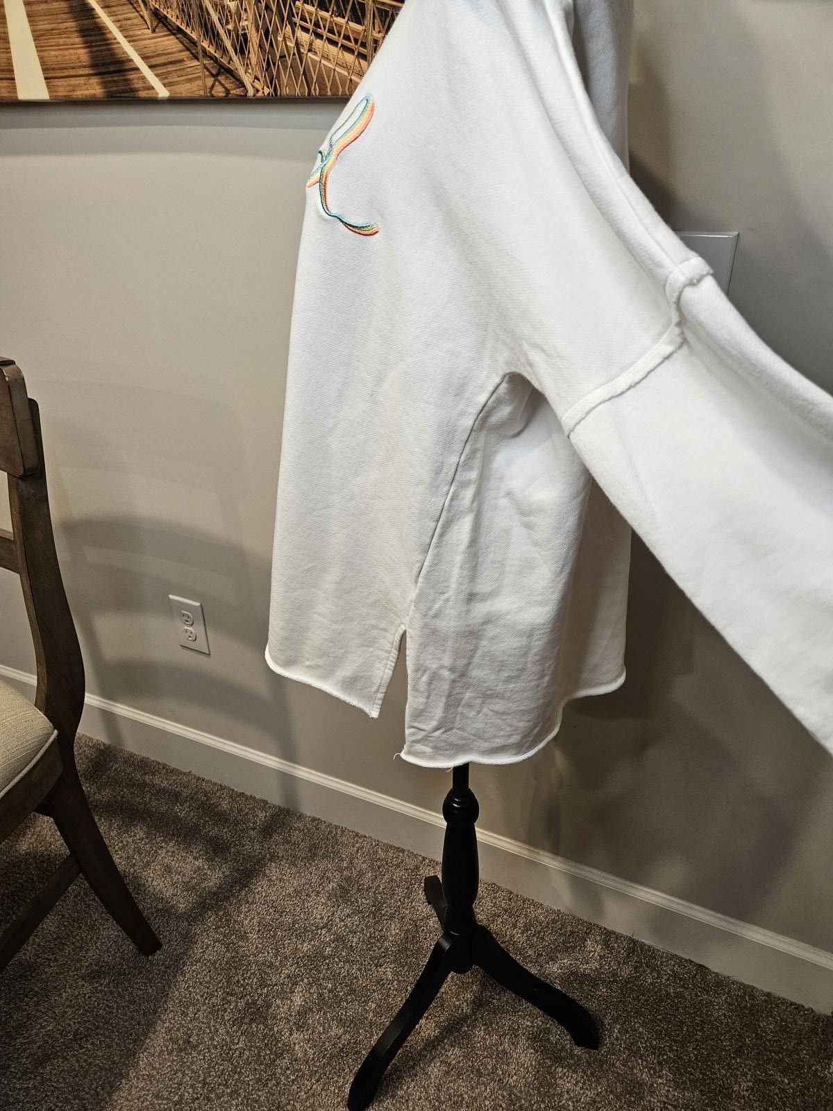 Designer Crown & Ivy Oversized 'Weekend' Long Sleeve Beach Coverup Size XL / US 12-14 / IT 48-50 - 2 Thumbnail