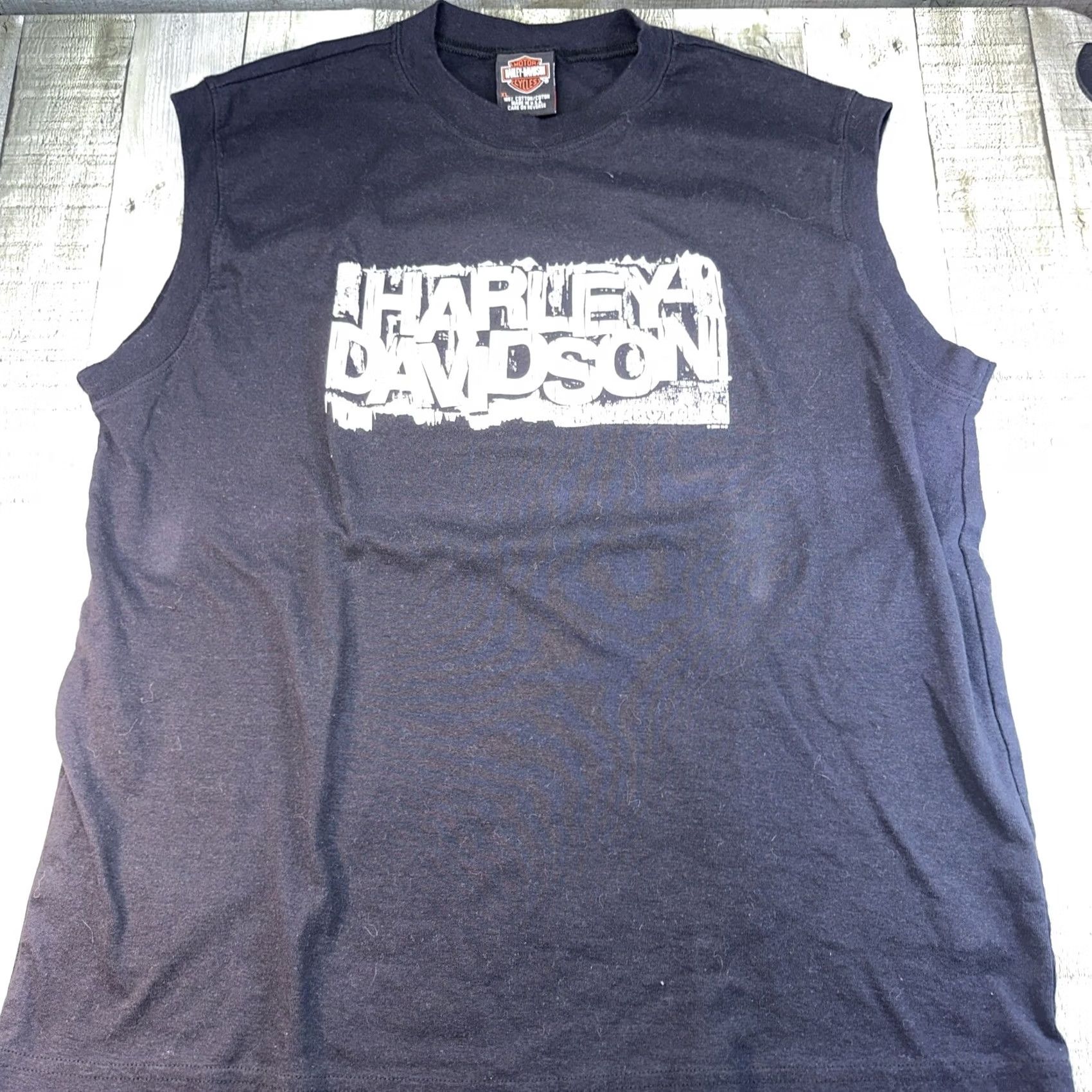Harley Davidson VINTAGE Harley-Davidson Mens Muscle Tank XL Black 2004 Shirt Size US XL / EU 56 / 4 - 2 Thumbnail