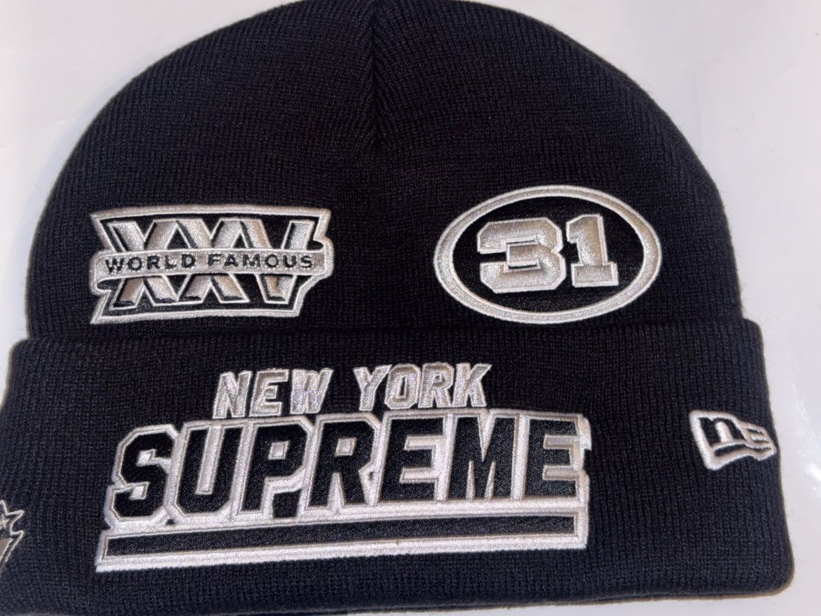 Supreme Supreme x Art Dealer Tag Beanie Black | Grailed