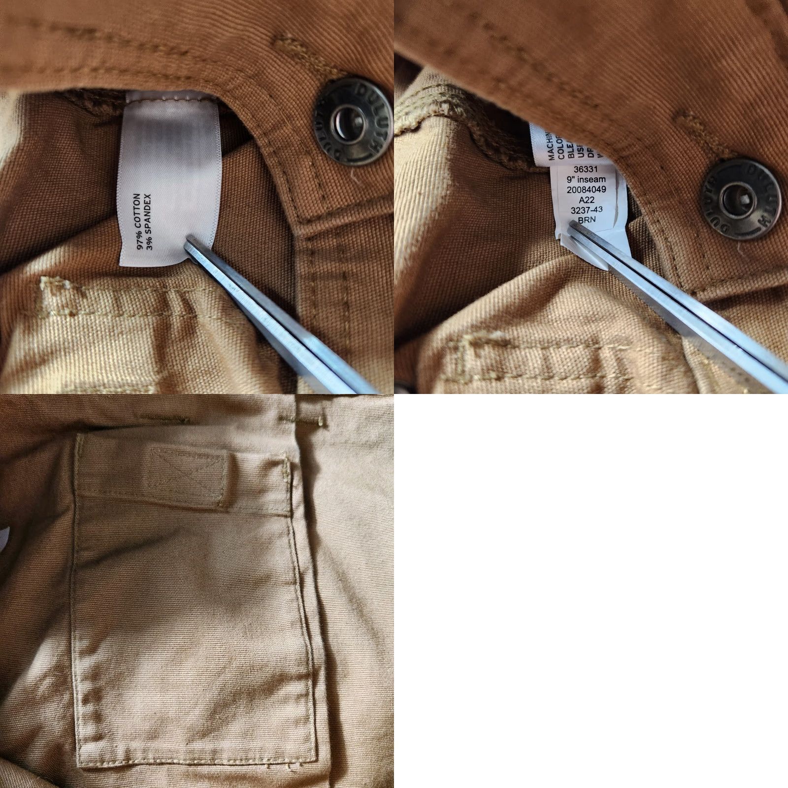 CO Duluth Trading Co Mens DuluthFlex Fire Hose Relaxed Fit 9" Cargo Shorts-Size 40 Brown Canvas Cargo Pocket 9" Inseam Mens Size US 40 / EU 56 - 8 Thumbnail