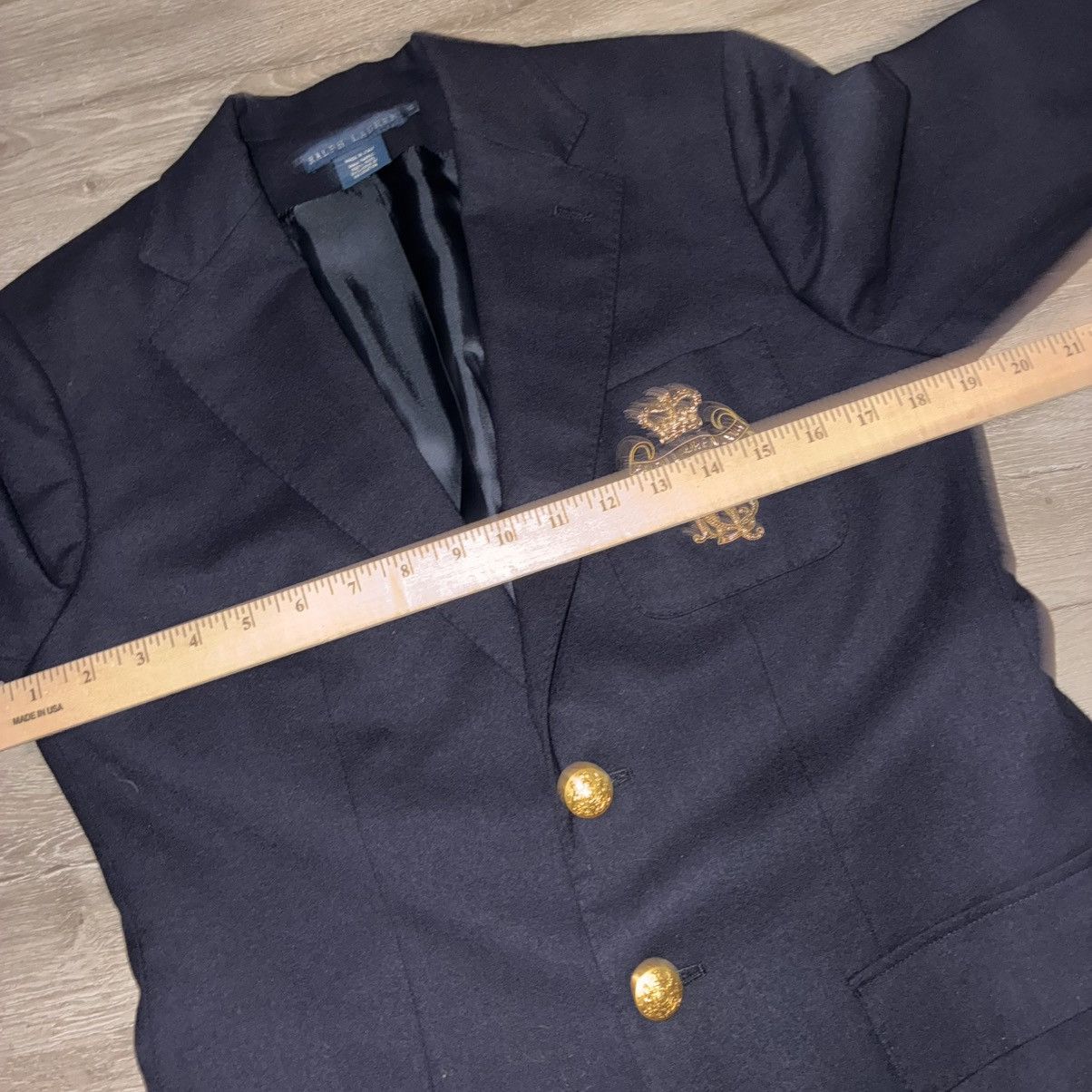 Polo Ralph Lauren Polo Ralph Lauren Ladies Blue Blazer Jacket Sz 10 Wool Size 38R - 3 Thumbnail