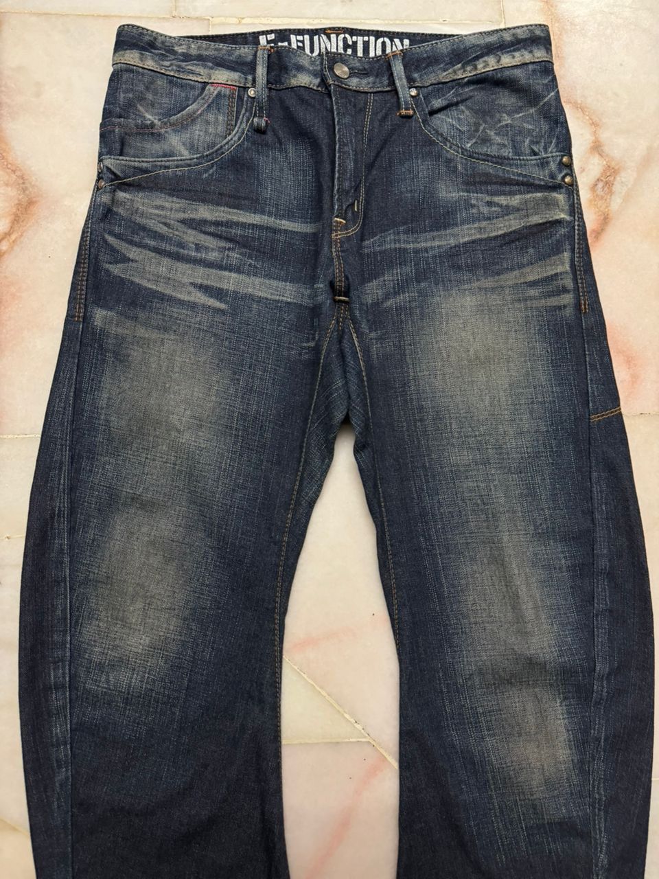 Edwin 💥VINTAGE Y2K E-FUNCTION EDWIN WHISKER MUDWASH DARK JEANS Size US 32 / EU 48 - 3 Thumbnail