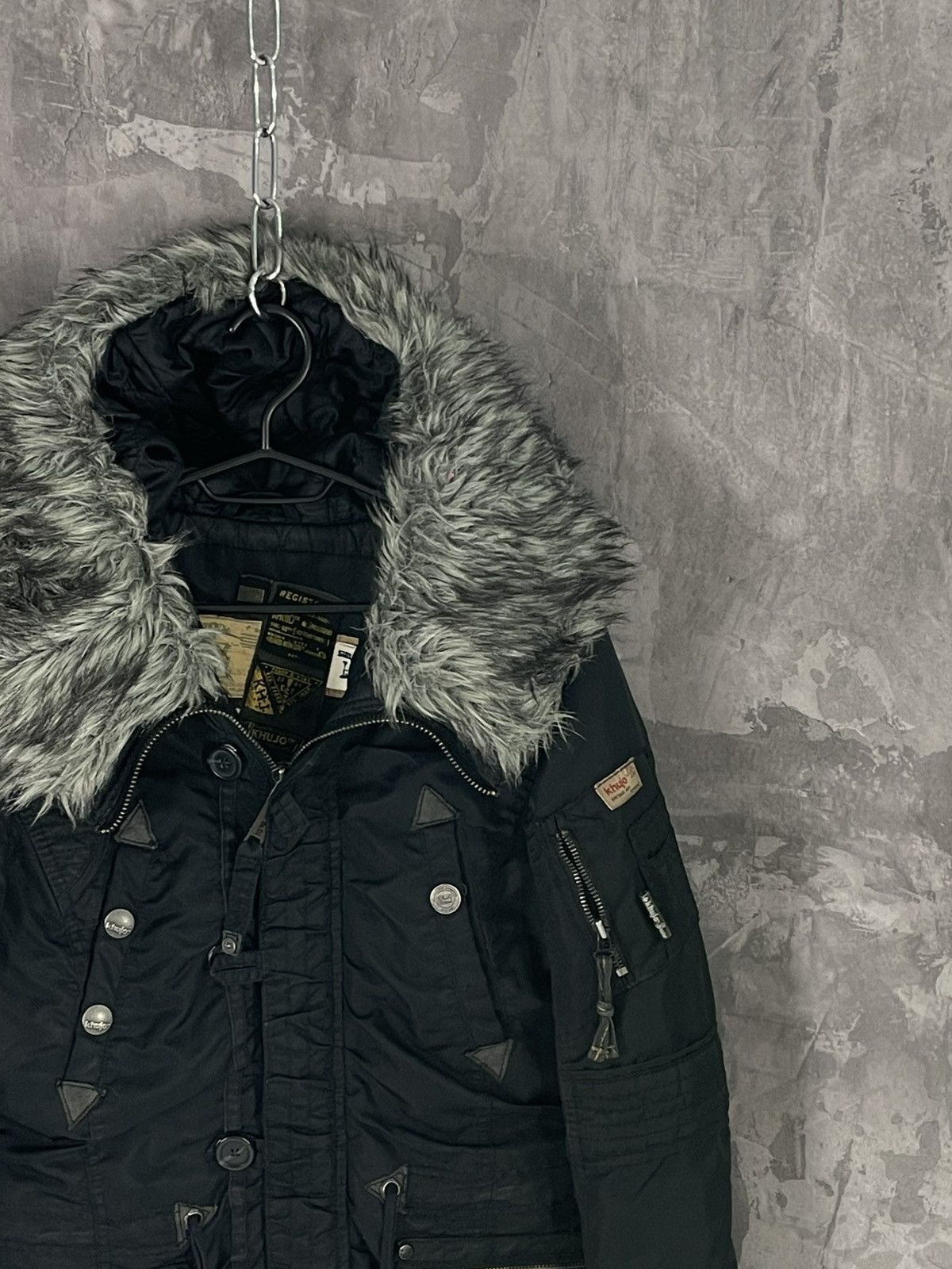 20471120 × If Six Was Nine × Le Grande Bleu (L.G.B.) Y2K Avant Garde If Six Was Nine Style Jacket Hur Hood 90s Size M / US 6-8 / IT 42-44 - 3 Thumbnail