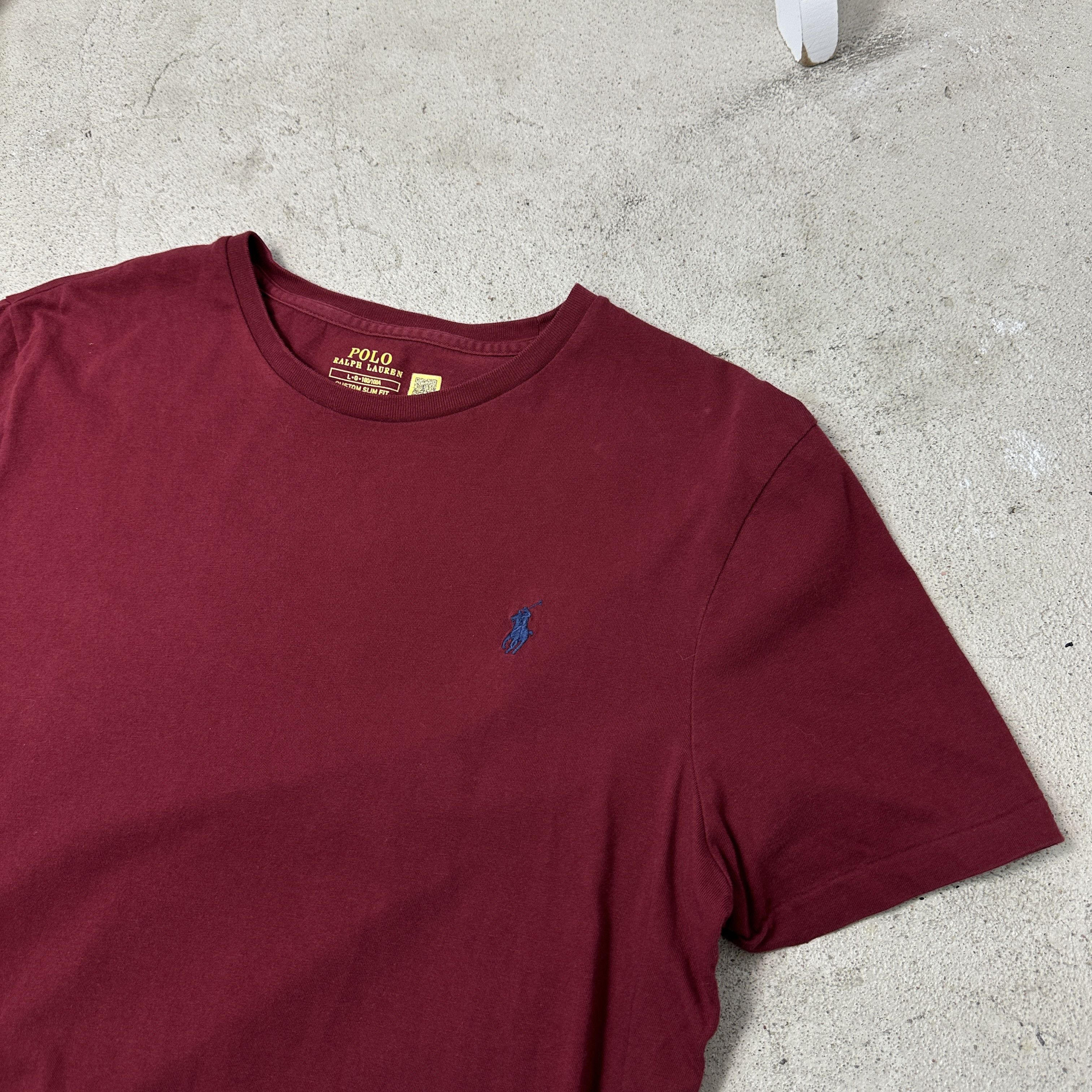 Polo Ralph Lauren Vintage Preppy Sporty Burgundy Polo Ralph Lauren T-shirt Y2K Size US L / EU 52-54 / 3 - 2 Thumbnail