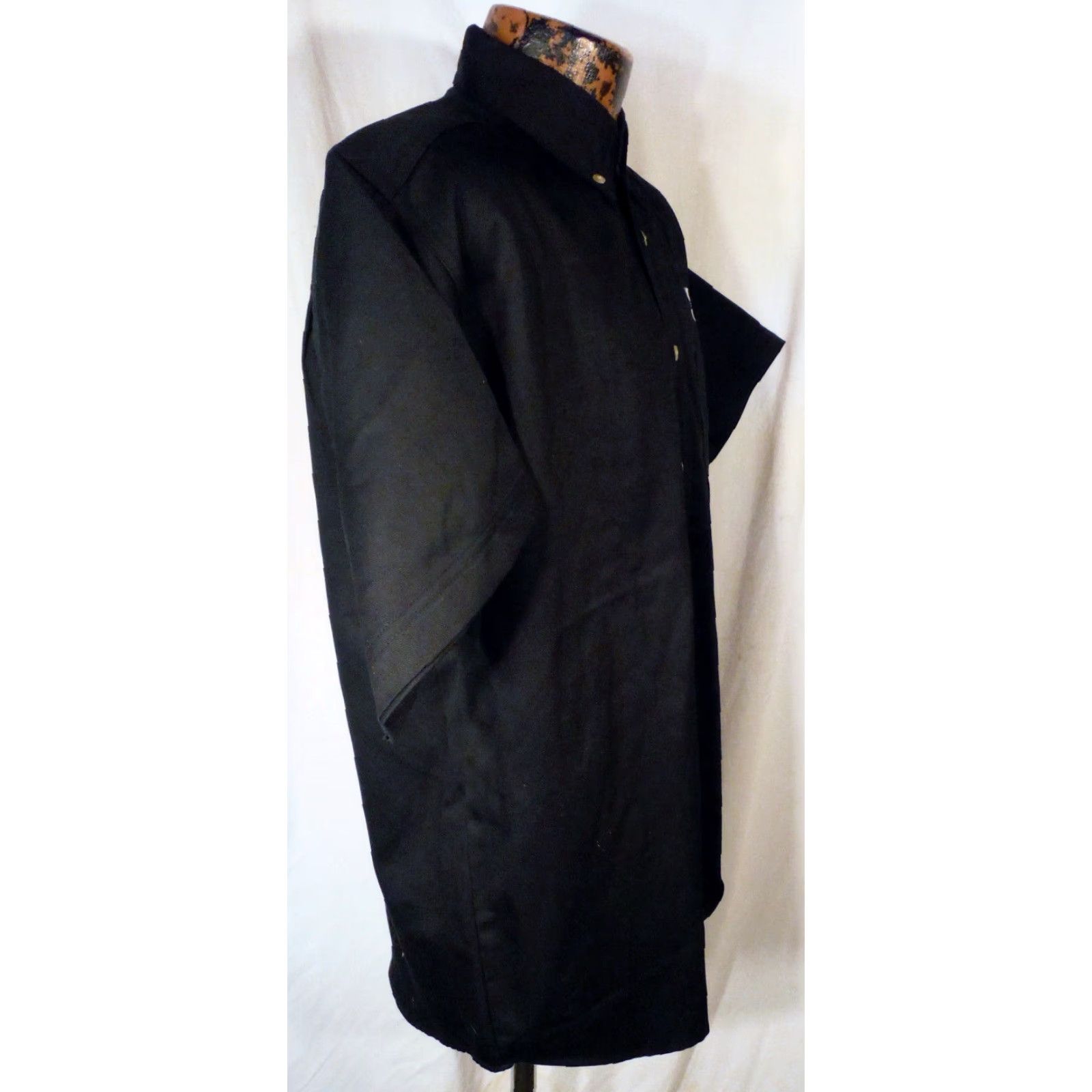 Vintage BLUE GENERATION DuPont Teflon MENS UNIFORM SHIRT 65% COTTON 35% POLYESTER MED BLACK Size US M / EU 48-50 / 2 - 8 Thumbnail