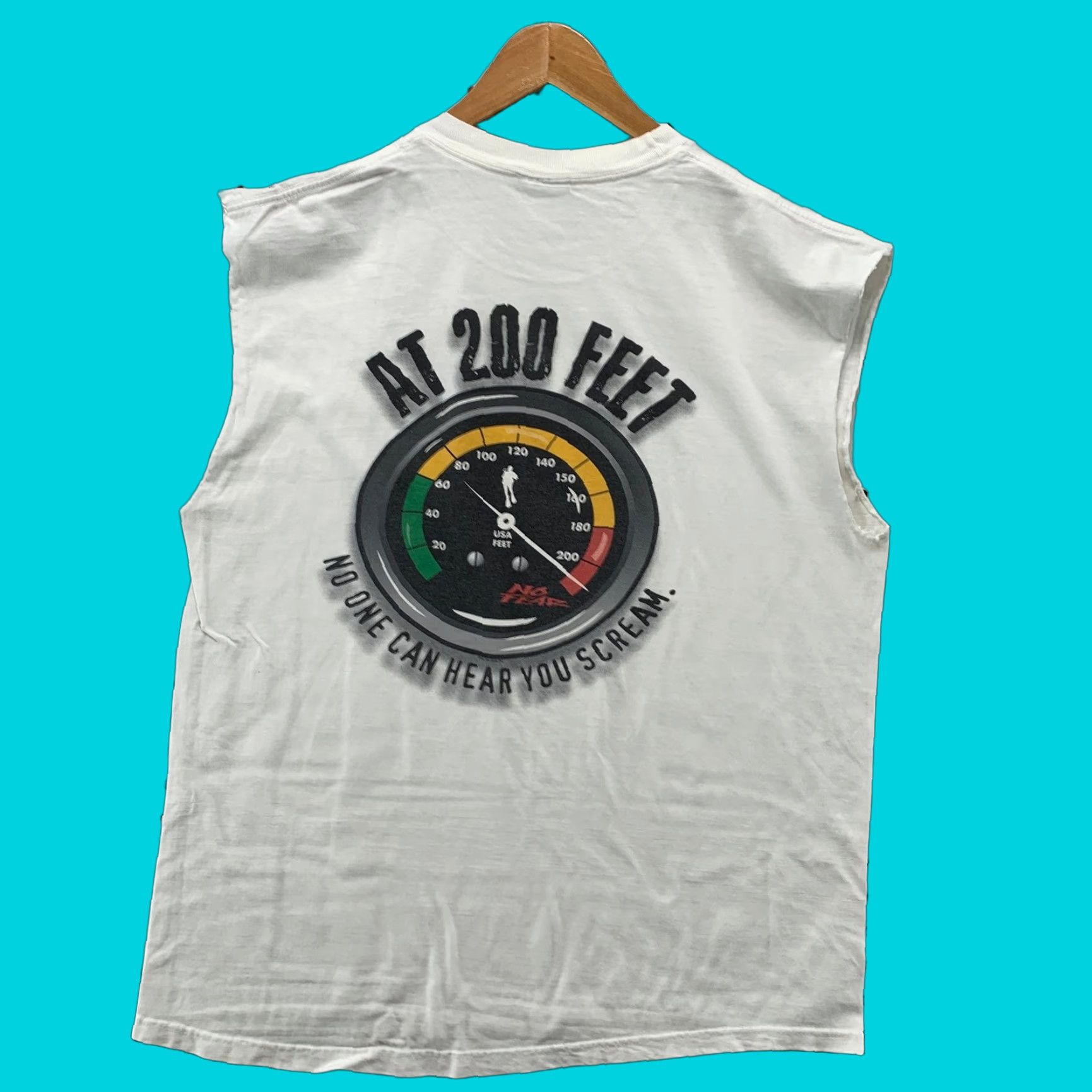 No Fear VINTAGE No Fear Shirt Mens M White Skydive Sleeveless Regular Cotton Size US M / EU 48-50 / 2 - 1 Thumbnail