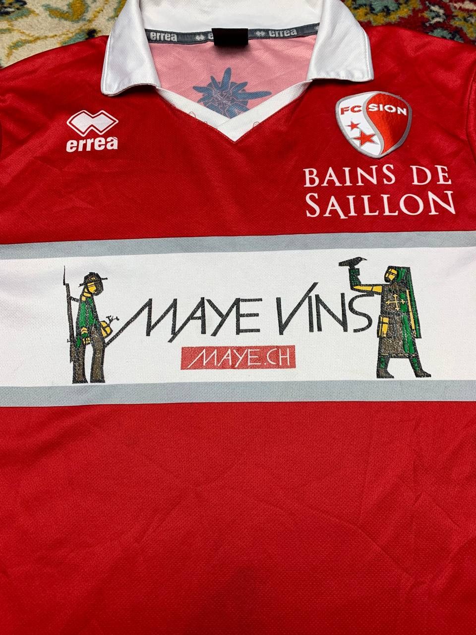 Errea Fc Sion 2013-2014 Away Football Jersey Errea Shirt Size M Size US S / EU 44-46 / 1 - 2 Thumbnail