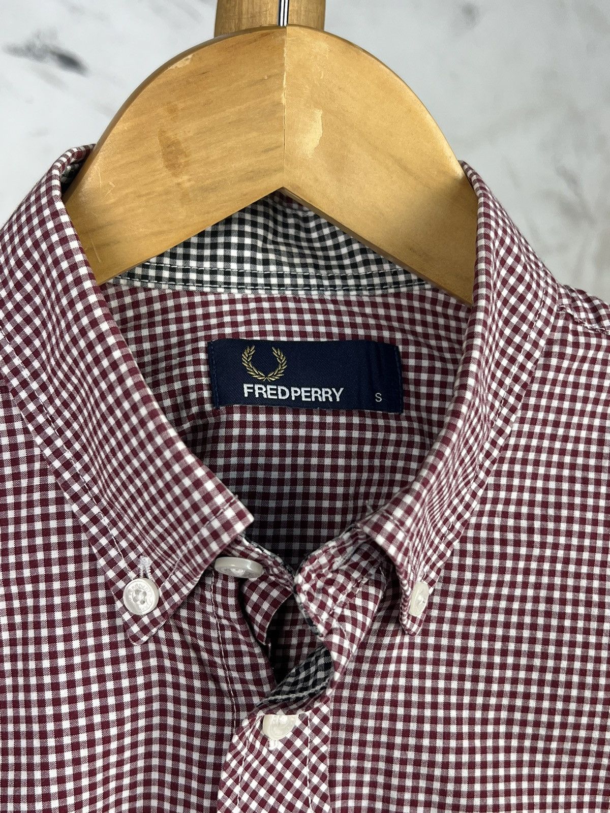 Fred Perry Fred Perry Red Gingham Button Down Shirt Size S Size US S / EU 44-46 / 1 - 5 Thumbnail