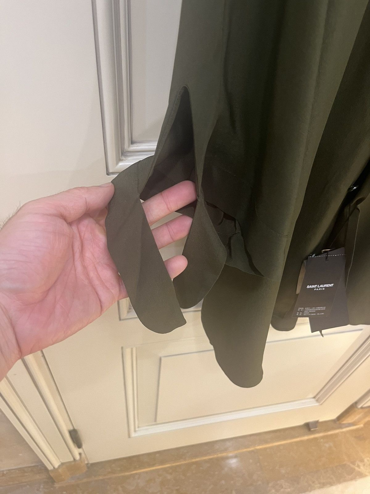 Saint Laurent Paris silk tunic shirt collar size40 in green Size US M / EU 48-50 / 2 - 8 Thumbnail