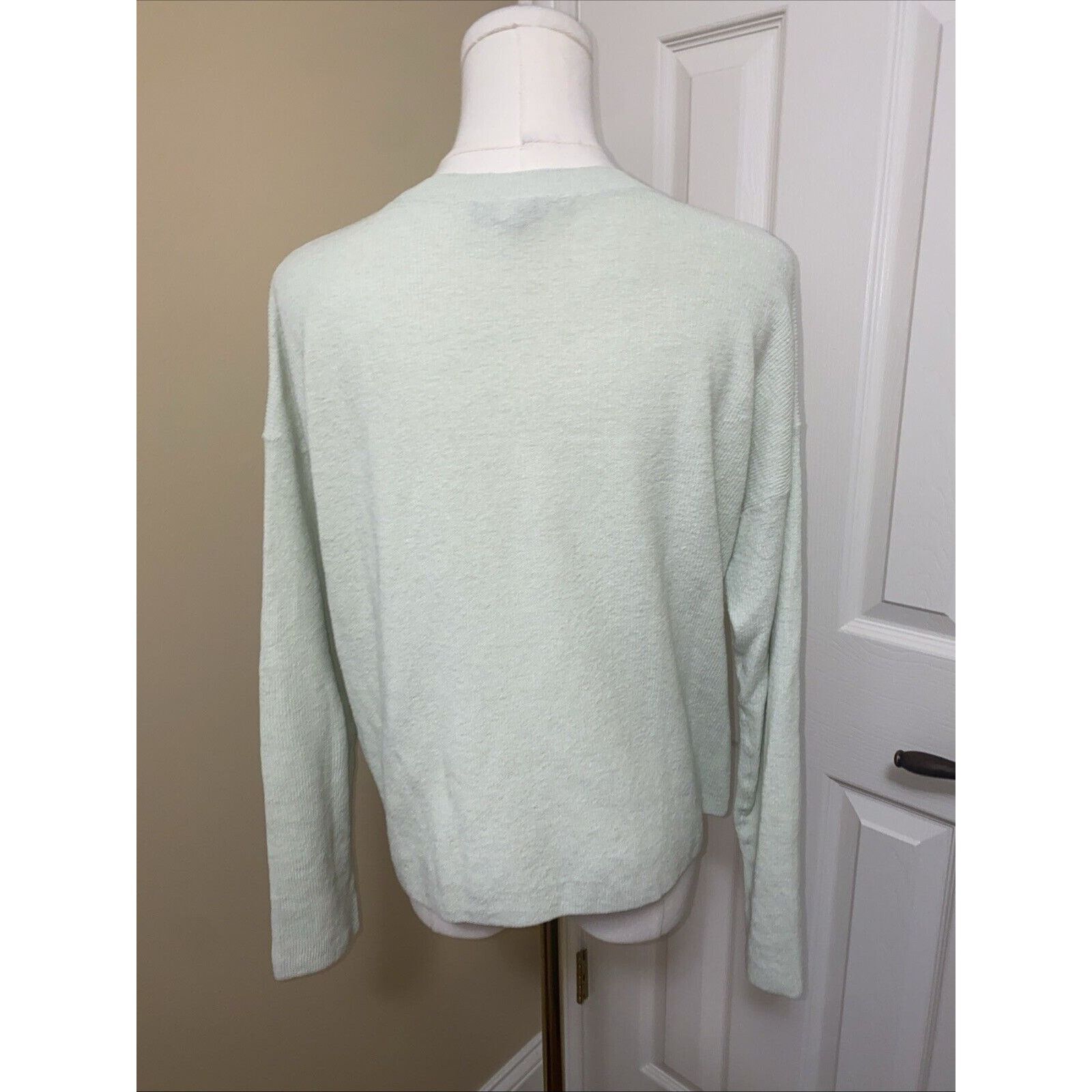Eileen Fisher EILEEN FISHER Light Green Womens sz XS Organic Linen Sweater Size XS / US 0-2 / IT 36-38 - 5 Thumbnail