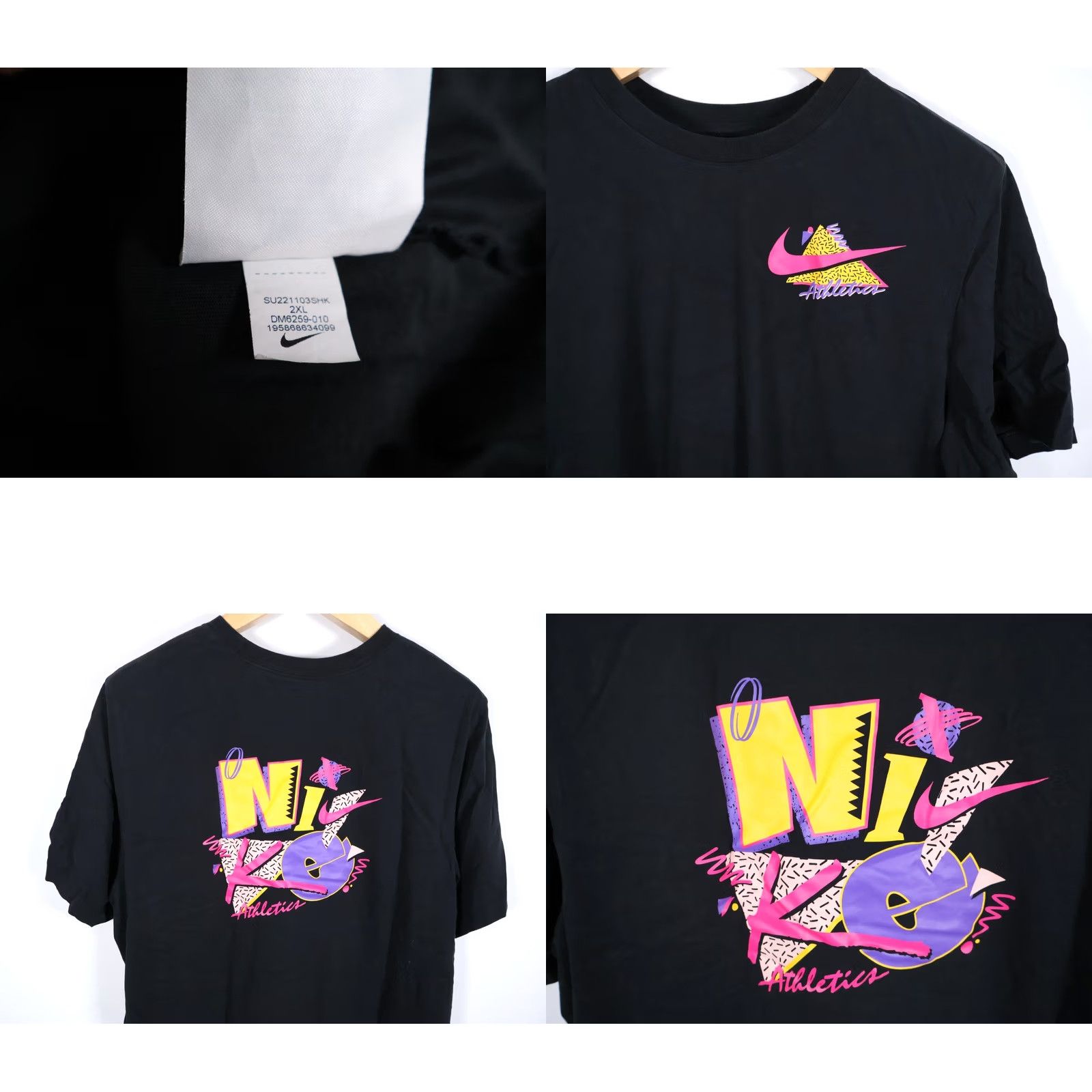 Nike Nike Athletics T-Shirt Men XL Black Dri Fit Double-Sided Cotton Blend 2XL Tag Size US XL / EU 56 / 4 - 8 Thumbnail