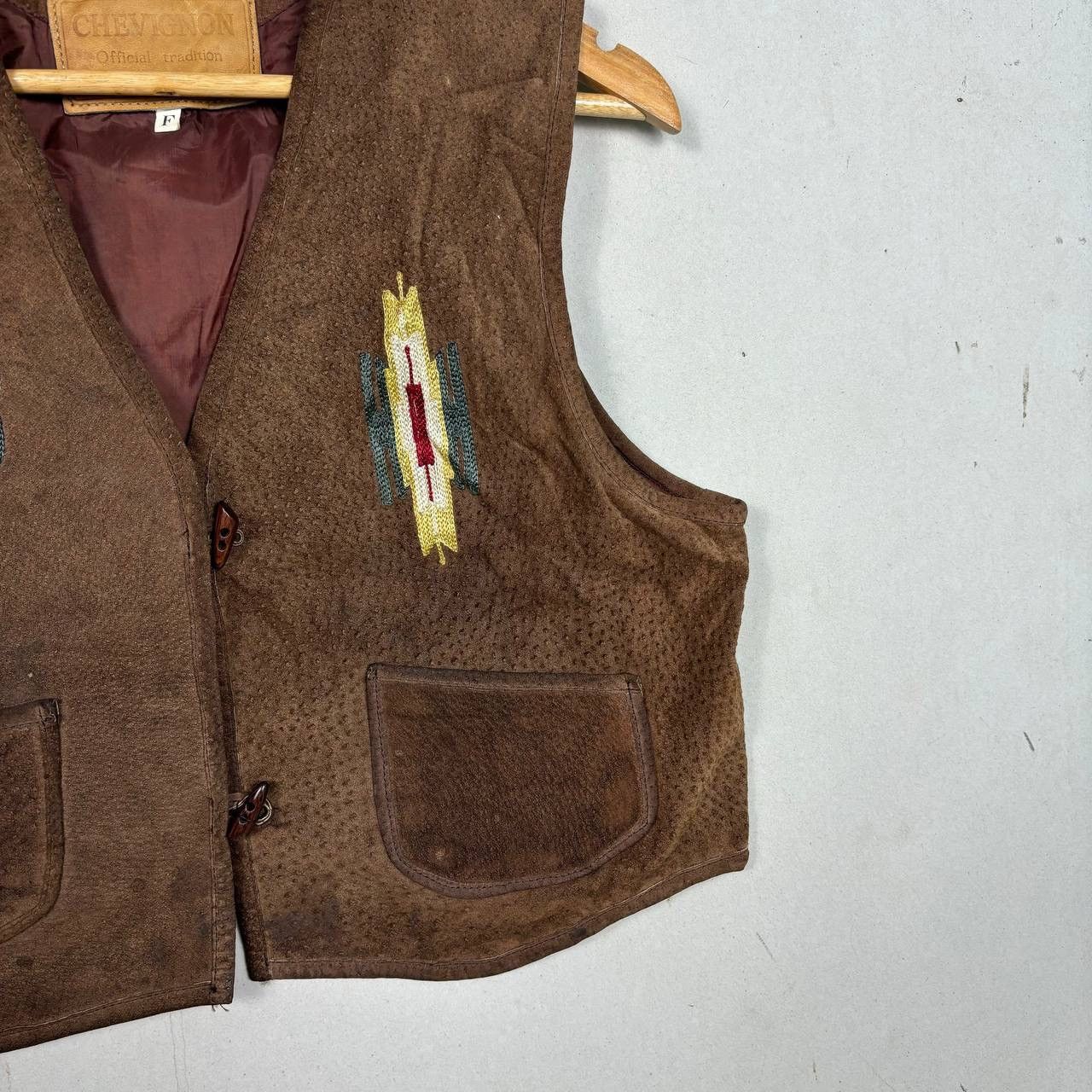 Chevignon Vintage Chevignon Leather Vest Southwestern Embroidered F Size US M / EU 48-50 / 2 - 6 Thumbnail