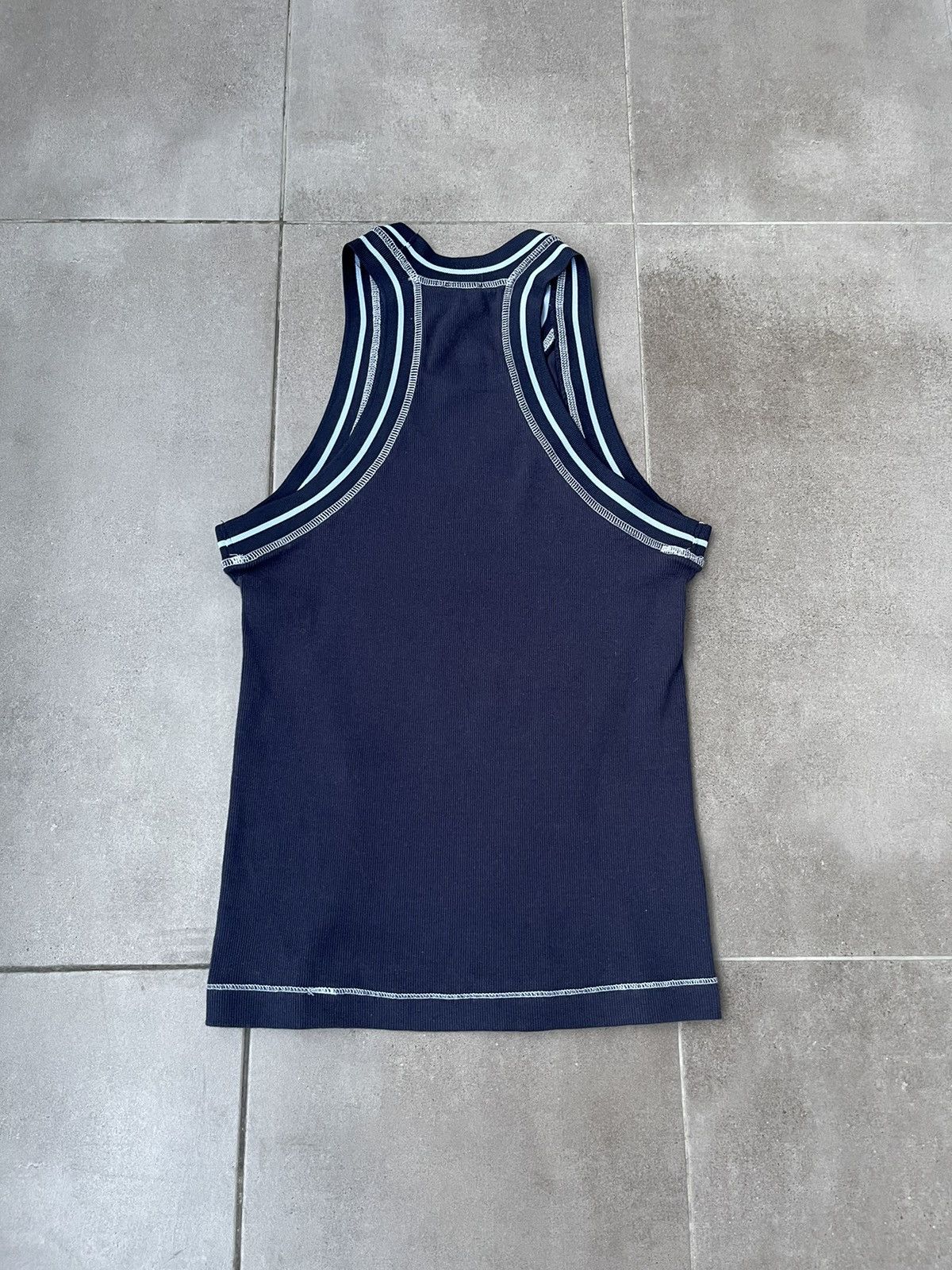 Saul Nash !DS! SS23 Saul Nash Navy Overlock Stitch Tank Top Size US XS / EU 42 / 0 - 12 Thumbnail