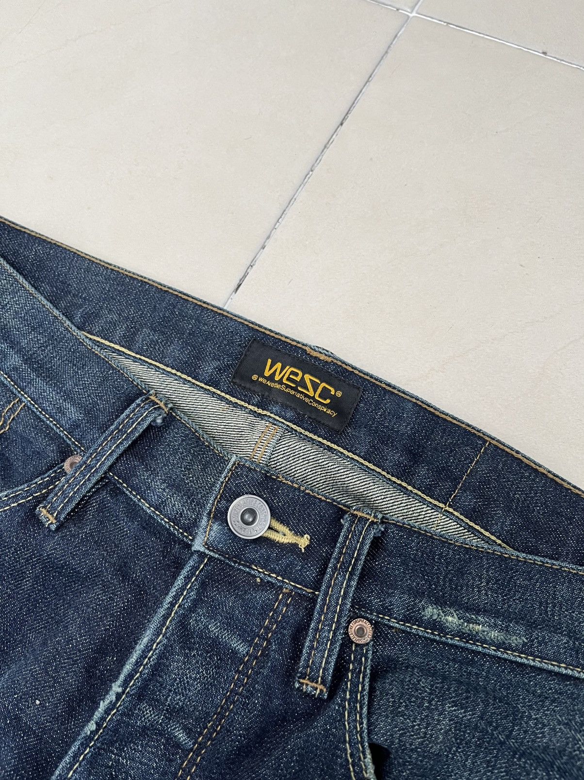 Japanese Brand 🇯🇵WESC Japanese slim selvadge denim jeans pants Size US 29 - 7 Thumbnail
