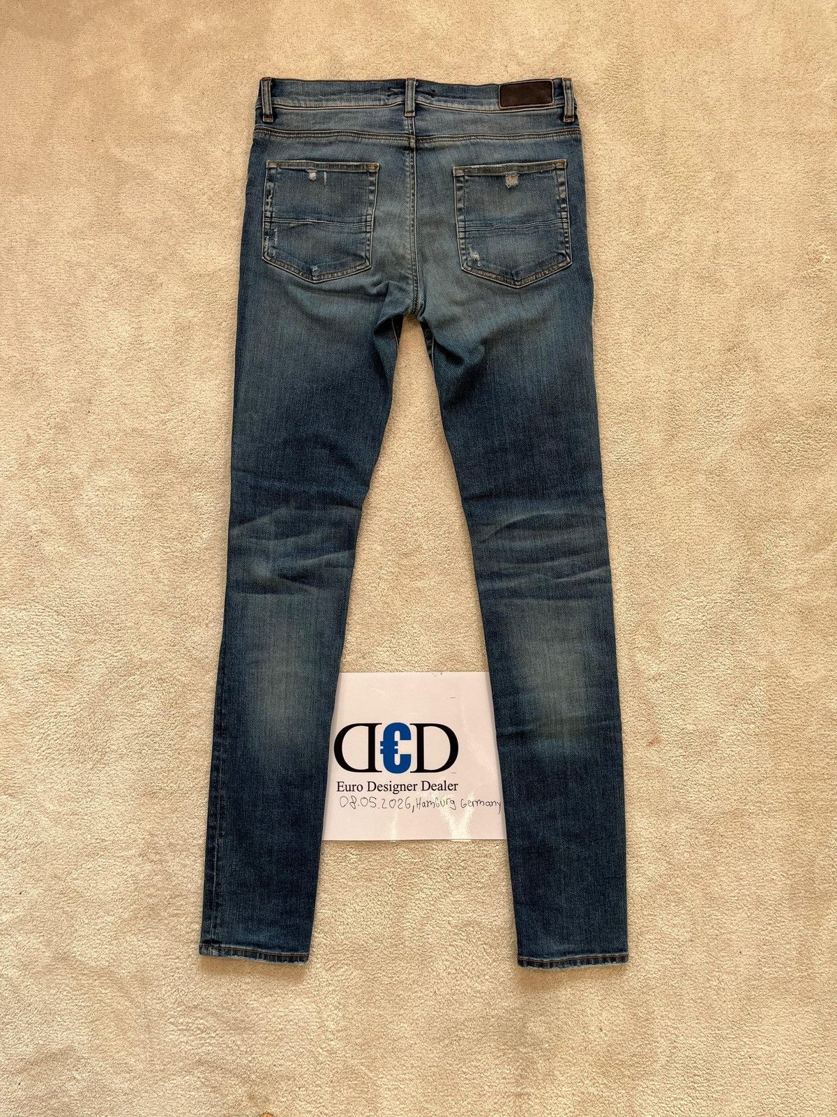 Amiri 💠Amiri💠 BLUE INDIGO STACK JEANS Size US 33 - 15 Thumbnail