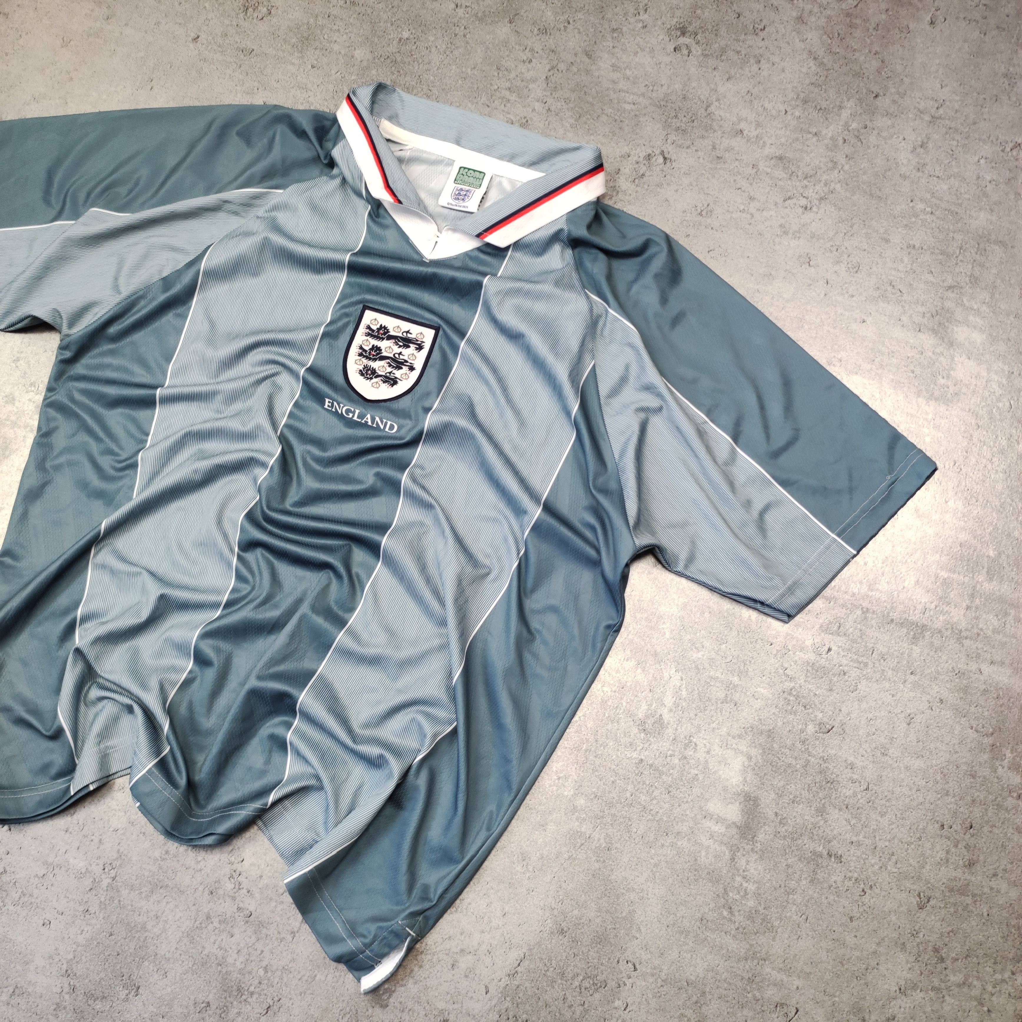 Vintage RARE Score Draw 1996 England Football National Team Jersey Size US XL / EU 56 / 4 - 2 Thumbnail