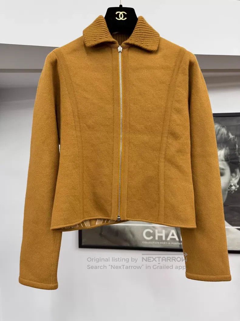 Hermes Hermes Golden Brown Two-Sided Wool Jacket, Wearable on Bot Size XS / US 0-2 / IT 36-38 - 1 Thumbnail