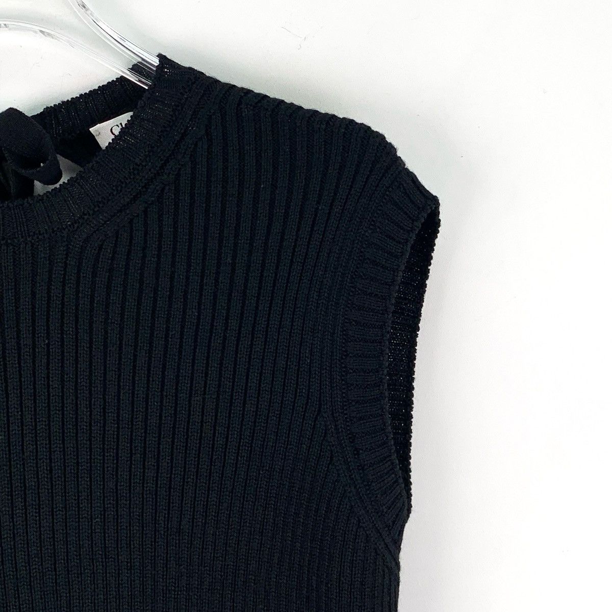 Dior Dior 23 Style Black Wool Sleeveless Knit Vest K26WX Size S / US 4 / IT 40 - 3 Thumbnail