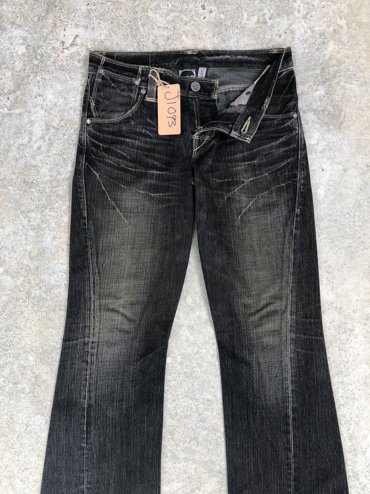 Levi's Y2k Levis Engineered Flared Jeans Distressed Jeans Size US 30 / EU 46 - 3 Thumbnail