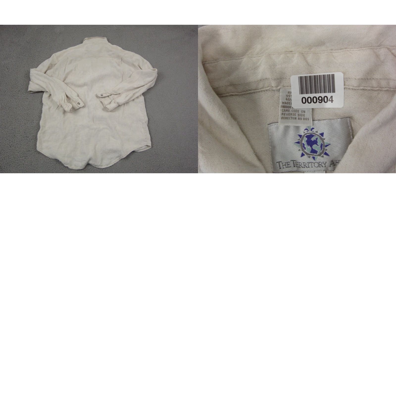 The Territory Ahead VINTAGE Territory Ahead Shirt Mens XL Beige Linen Cotton Button-Up Long Sleeve Collared 90s Western Casual All Seasons Size US XL / EU 56 / 4 - 9 Thumbnail