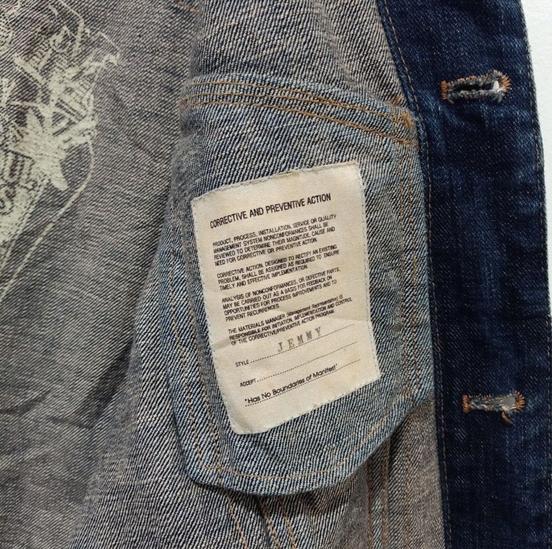 Japanese Brand HNBM has no boundaries of manifest Trucker Denim Jacket Size US XL / EU 56 / 4 - 8 Thumbnail