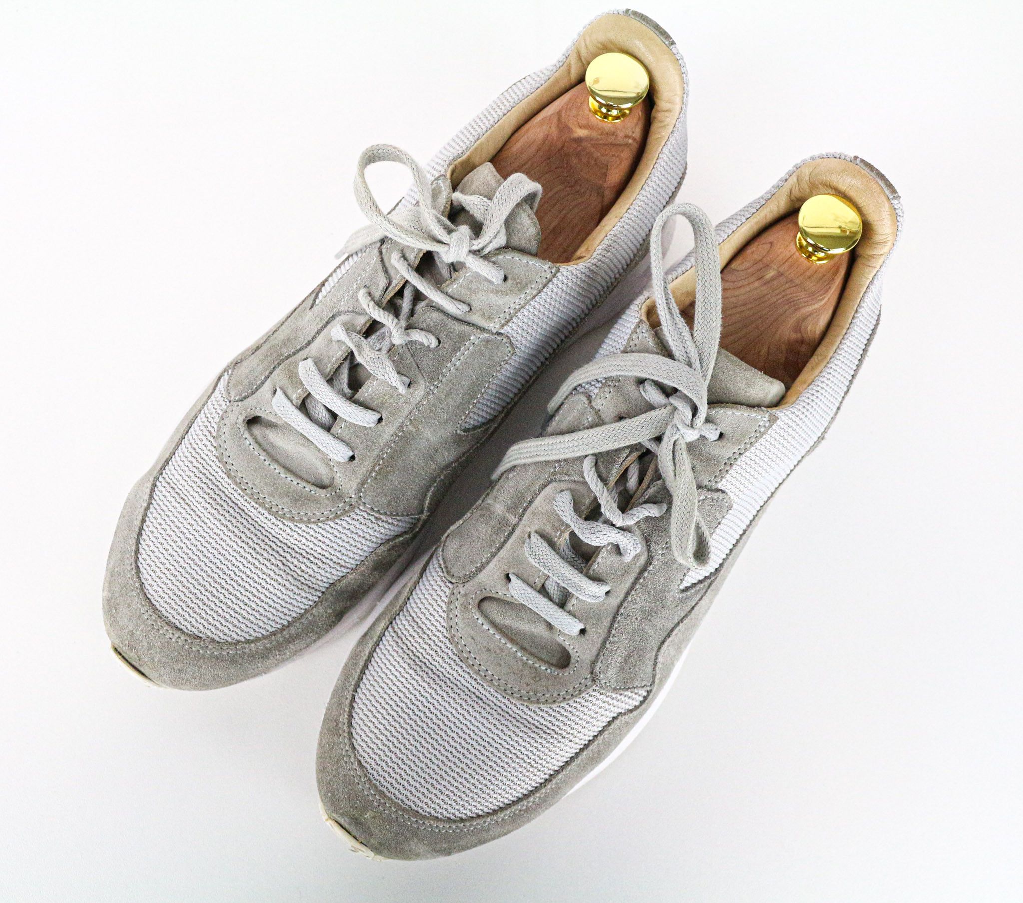 Suitsupply EU42 Grey Textile Suede Laced Sneakers 72907 Size US 9 / EU 42 - 8 Thumbnail