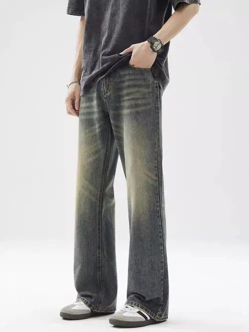 VIBE American retro loose oversize washed distressed jeans Size US 32 / EU 48 - 2 Thumbnail