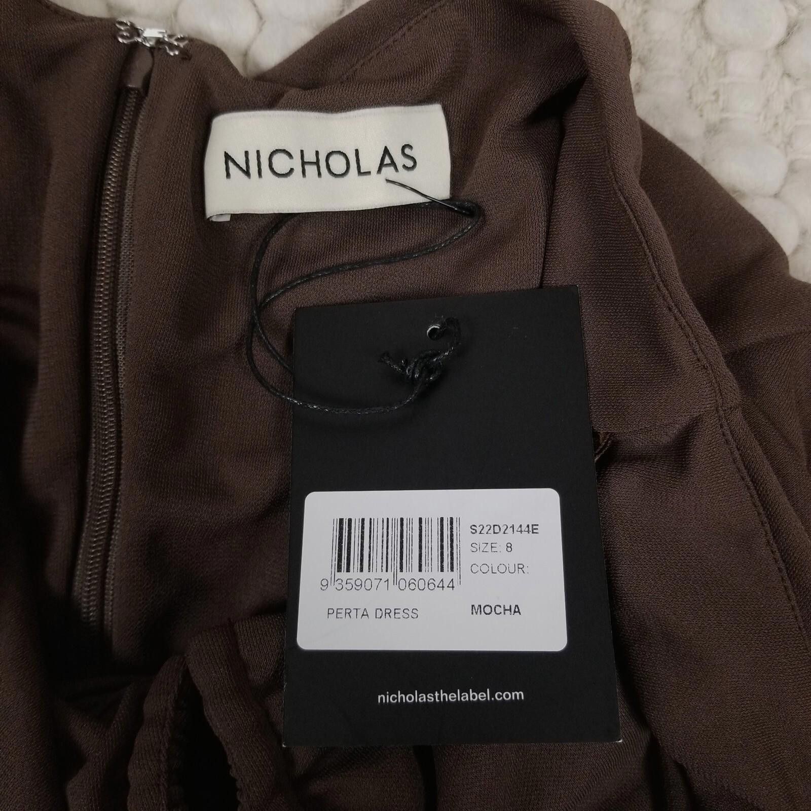 NICHOLAS NWT Nicholas Perta Dress Mocha Brown Sz 8 Size M / US 6-8 / IT 42-44 - 10 Thumbnail