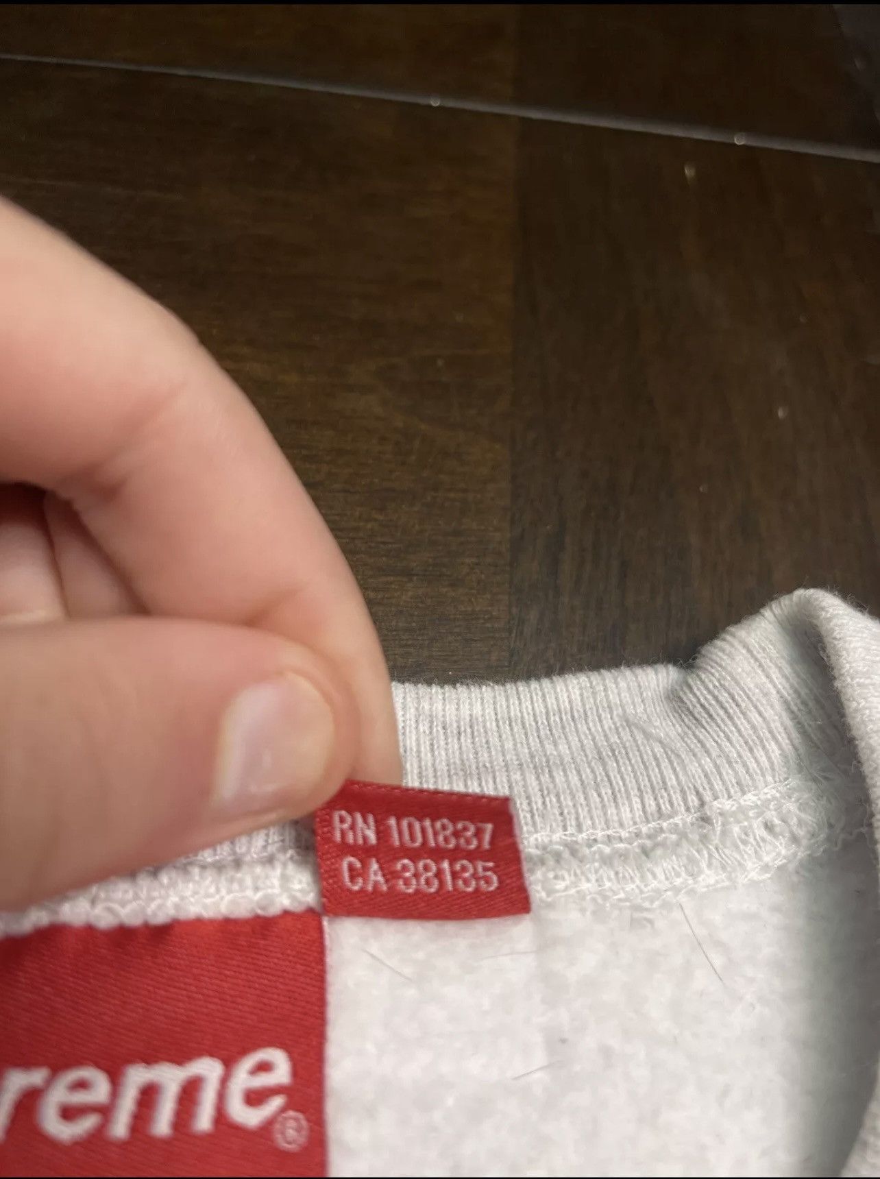 Supreme Supreme Box Logo Crewneck Ash Grey (FW18) Size US M / EU 48-50 / 2 - 7 Thumbnail