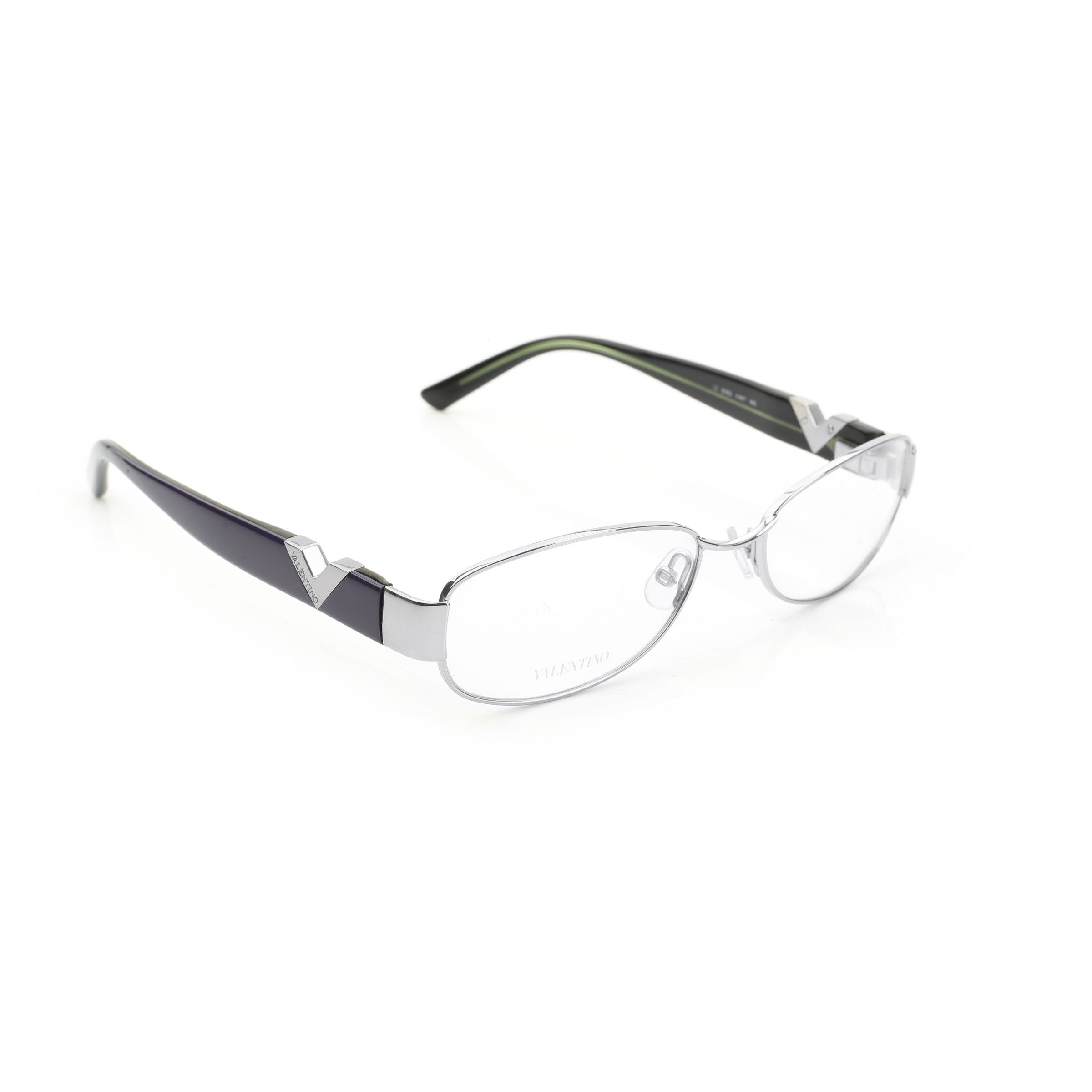 Valentino Valentino '90s Signature Purple Metal Rectangular Glasses Size ONE SIZE - 3 Thumbnail