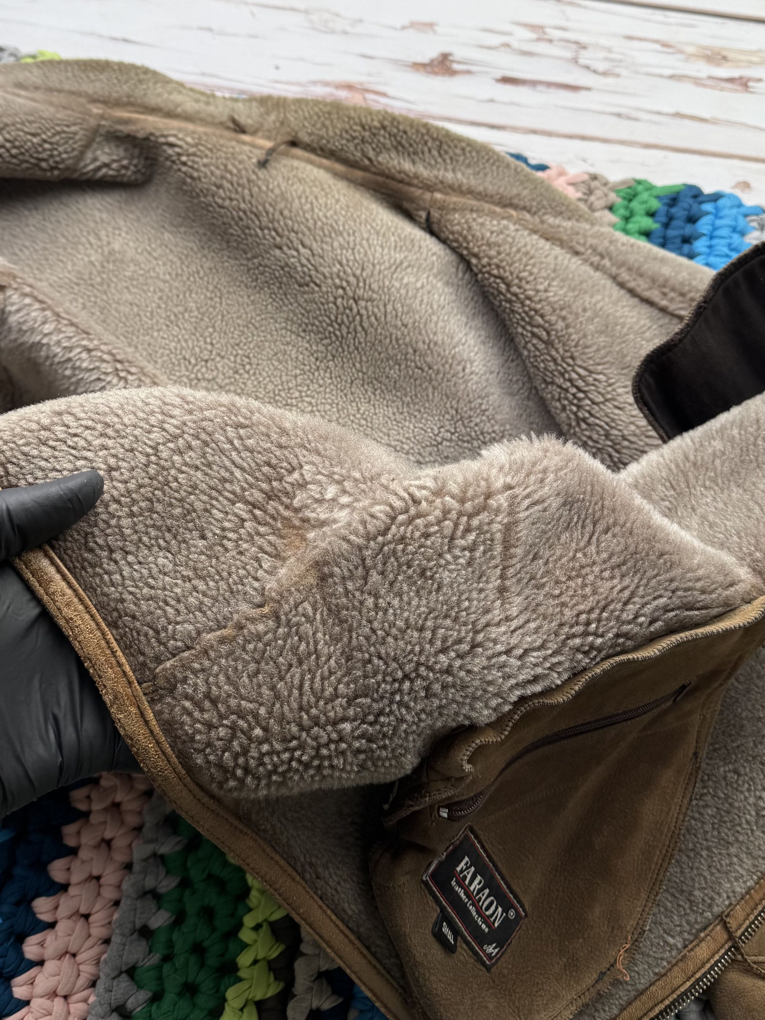 Japanese Brand Vintage Real Sheepskin Asymmetry Jacket (ET1)(D15) Size US M / EU 48-50 / 2 - 7 Thumbnail