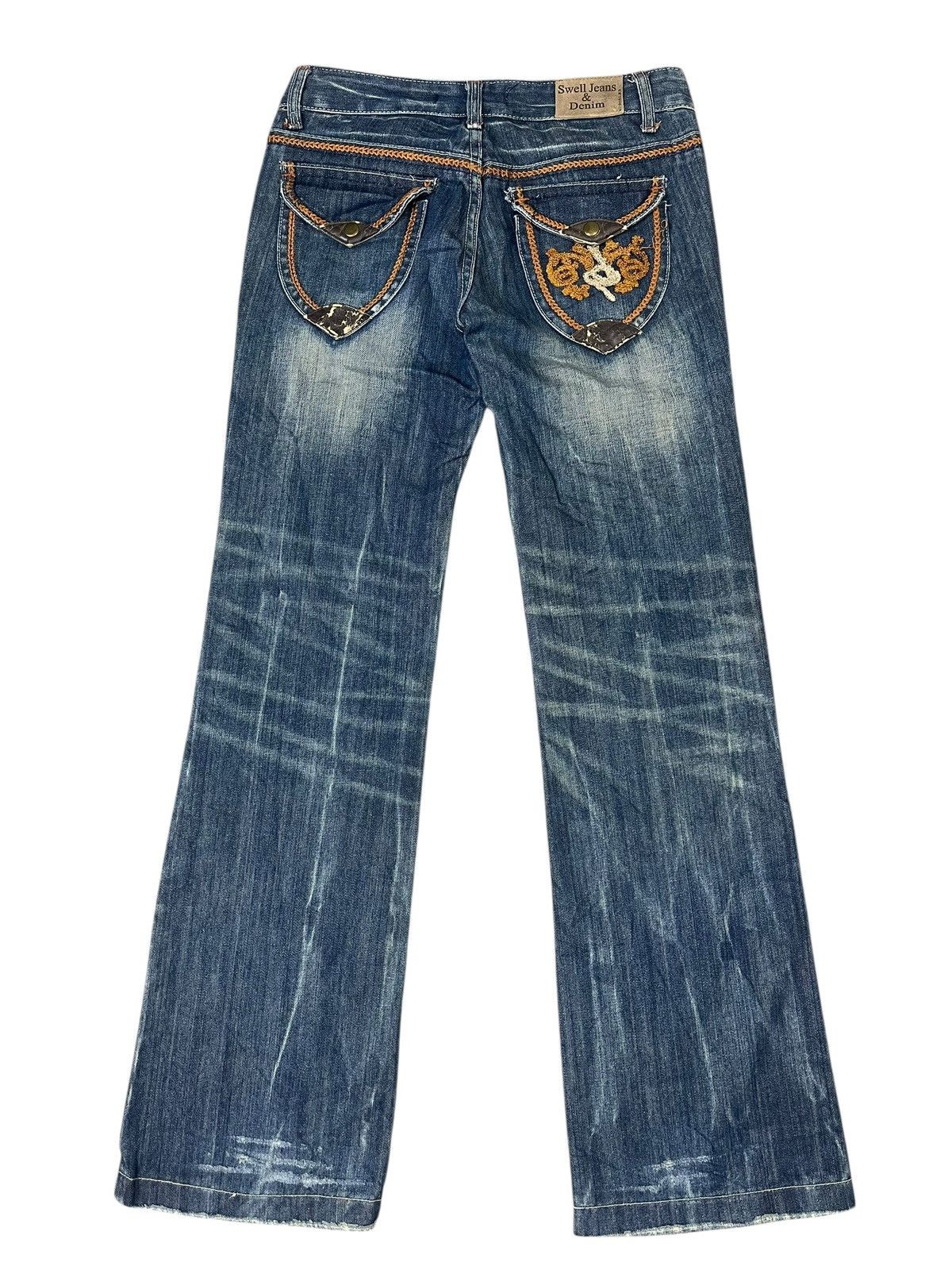 Japanese Brand Vintage Swell Jeans Style By L.B.D Flare Jeans Size 28" / US 6 / IT 42 - 2 Thumbnail