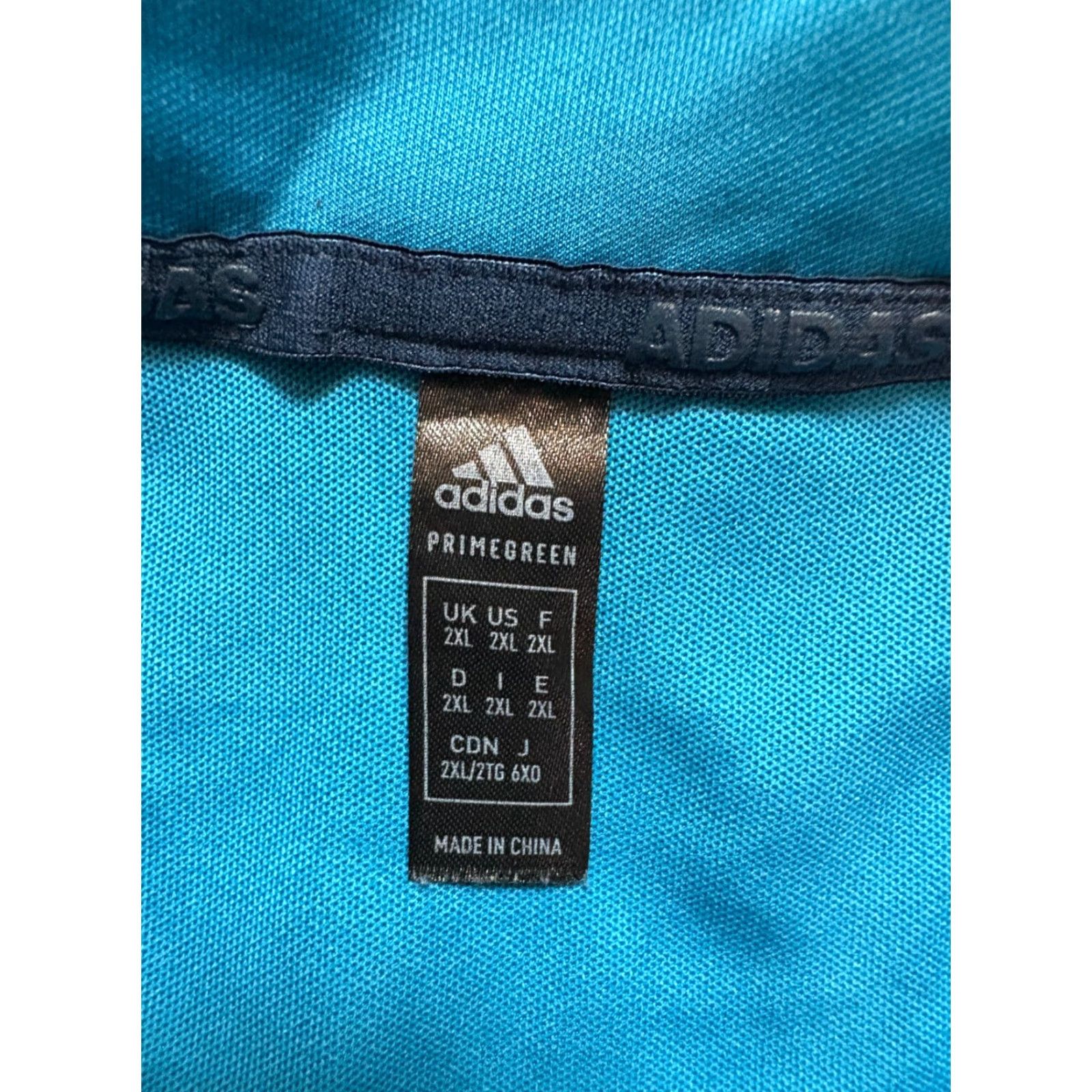 Adidas Adidas Polo Shirt Mens 2XL Blue Short Sleeve Lightweight Collared Checkered Golf Shirt Mens Size US XXL / EU 58 / 5 - 4 Thumbnail