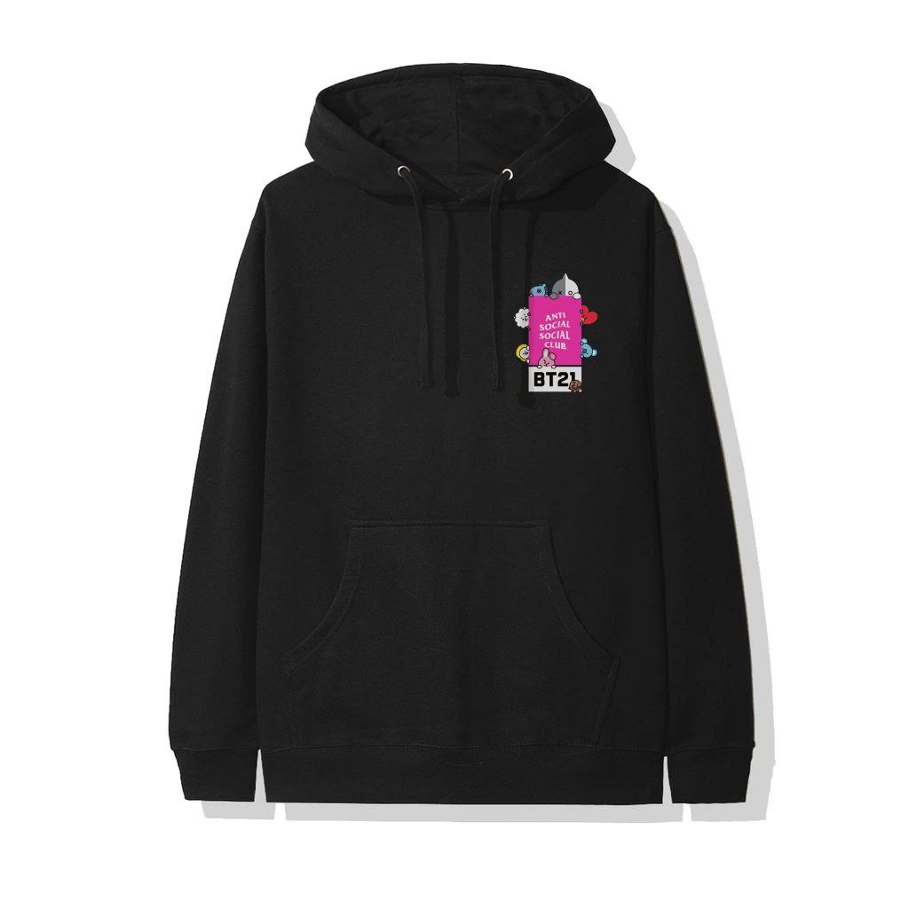 DS ASSC x BT21 box logo Madhouse Black Hoodie BAPE FTP MagOC