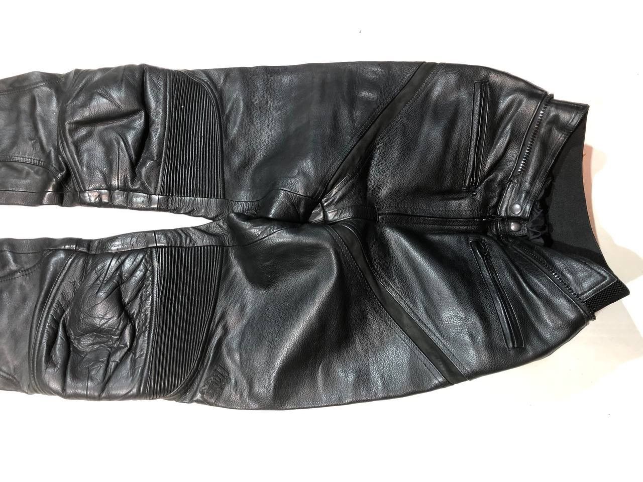 Vintage Racing Moto Biker Leather Pants Vintage Size US 30 / EU 46 - 4 Thumbnail