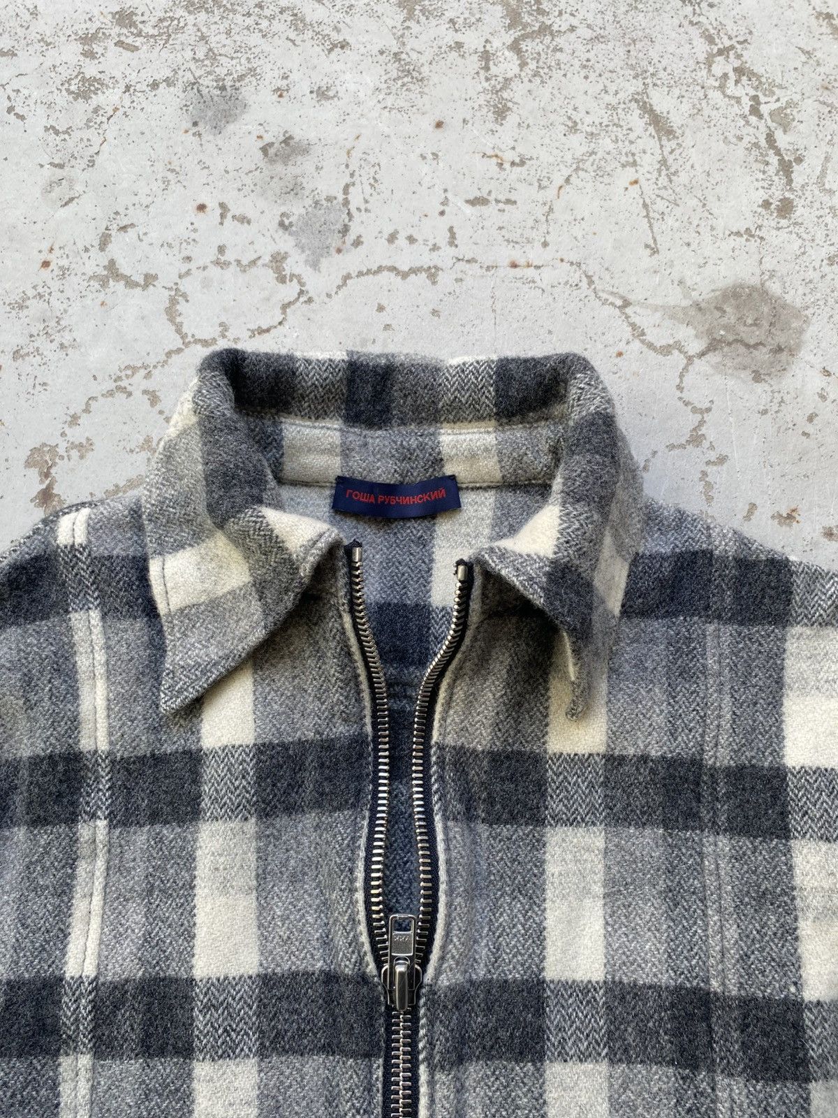 Gosha Rubchinskiy Gosha rubchinskiy FW15 grey flannel 3/4 zip jacket Size US S / EU 44-46 / 1 - 4 Thumbnail