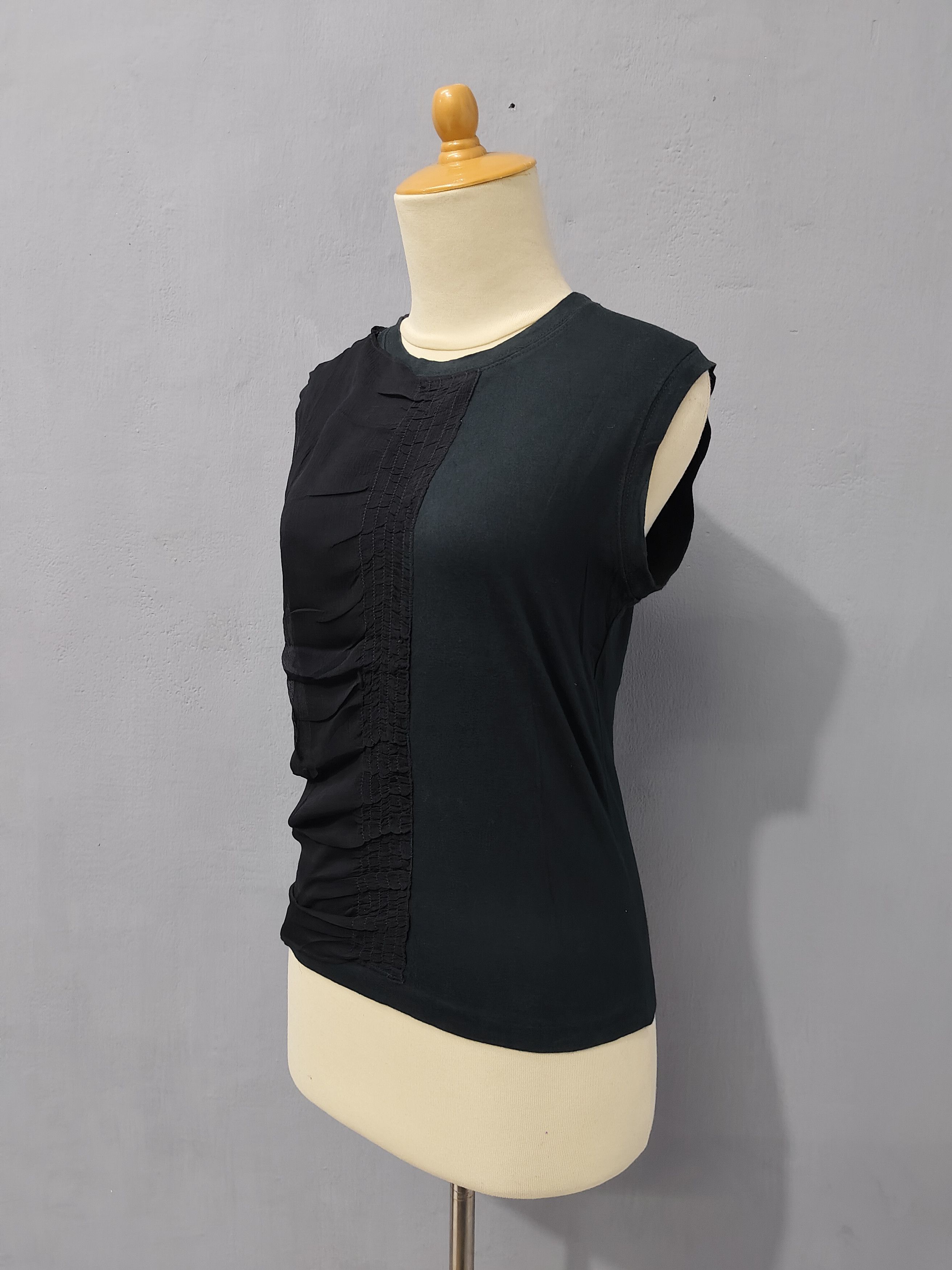 Jean Colonna 00s Jean Colonna- Vertical Ruched Panel Construction Top Size S / US 4 / IT 40 - 4 Thumbnail