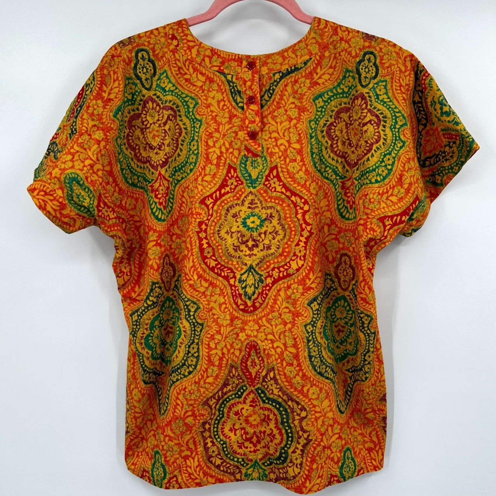 Escada VINTAGE Escada Boho Two-Piece Set Cotton Medallion Paisley 80s 42/38 EU 42 US 12 Mens Womens Girls Boys no Size US 7 / IT 37 - 4 Thumbnail