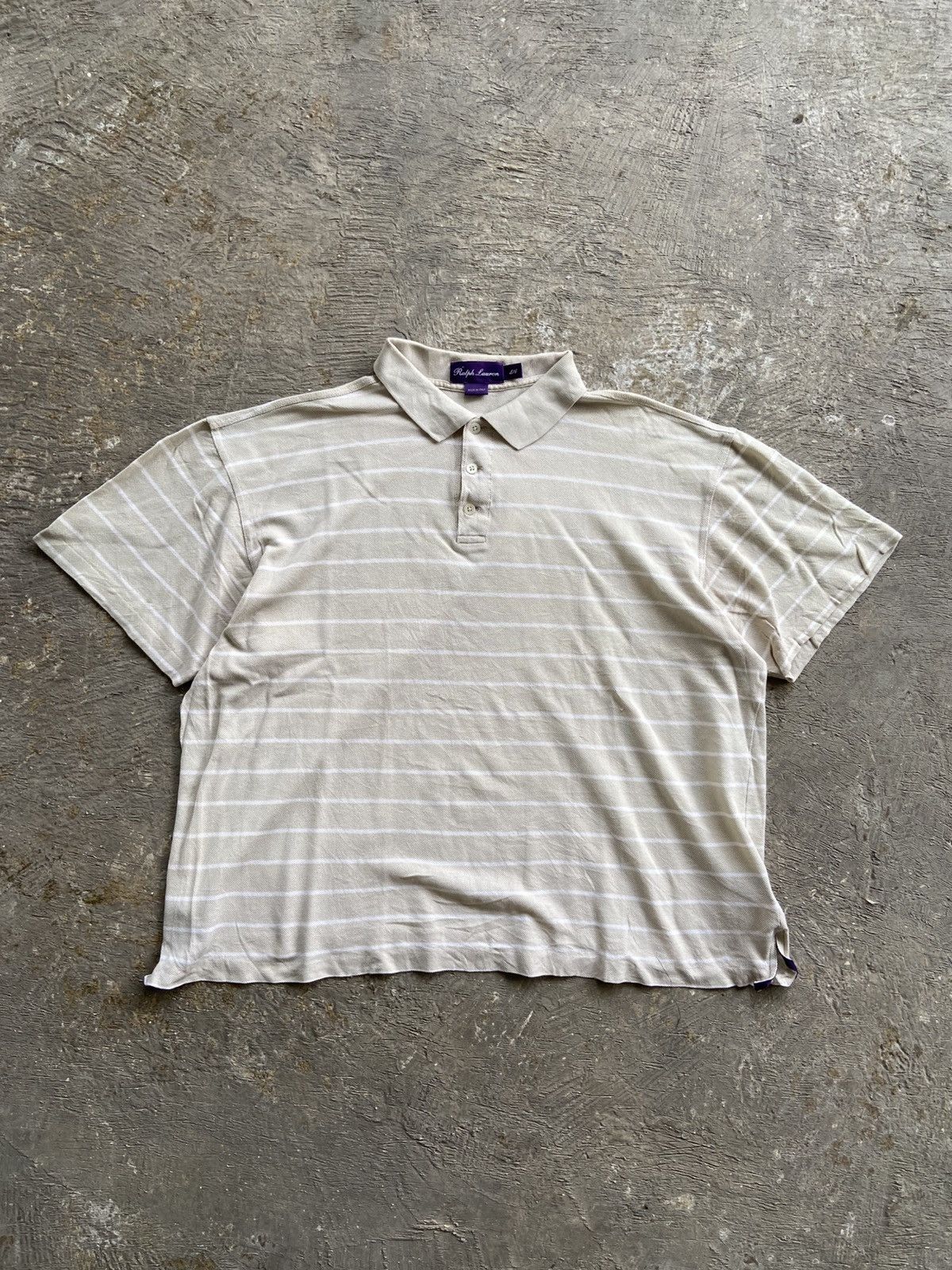 Ralph Lauren Purple Label Ralph Lauren Purple Label - Stripe Boxy Polo Shirt Size US L / EU 52-54 / 3 - 1 Thumbnail
