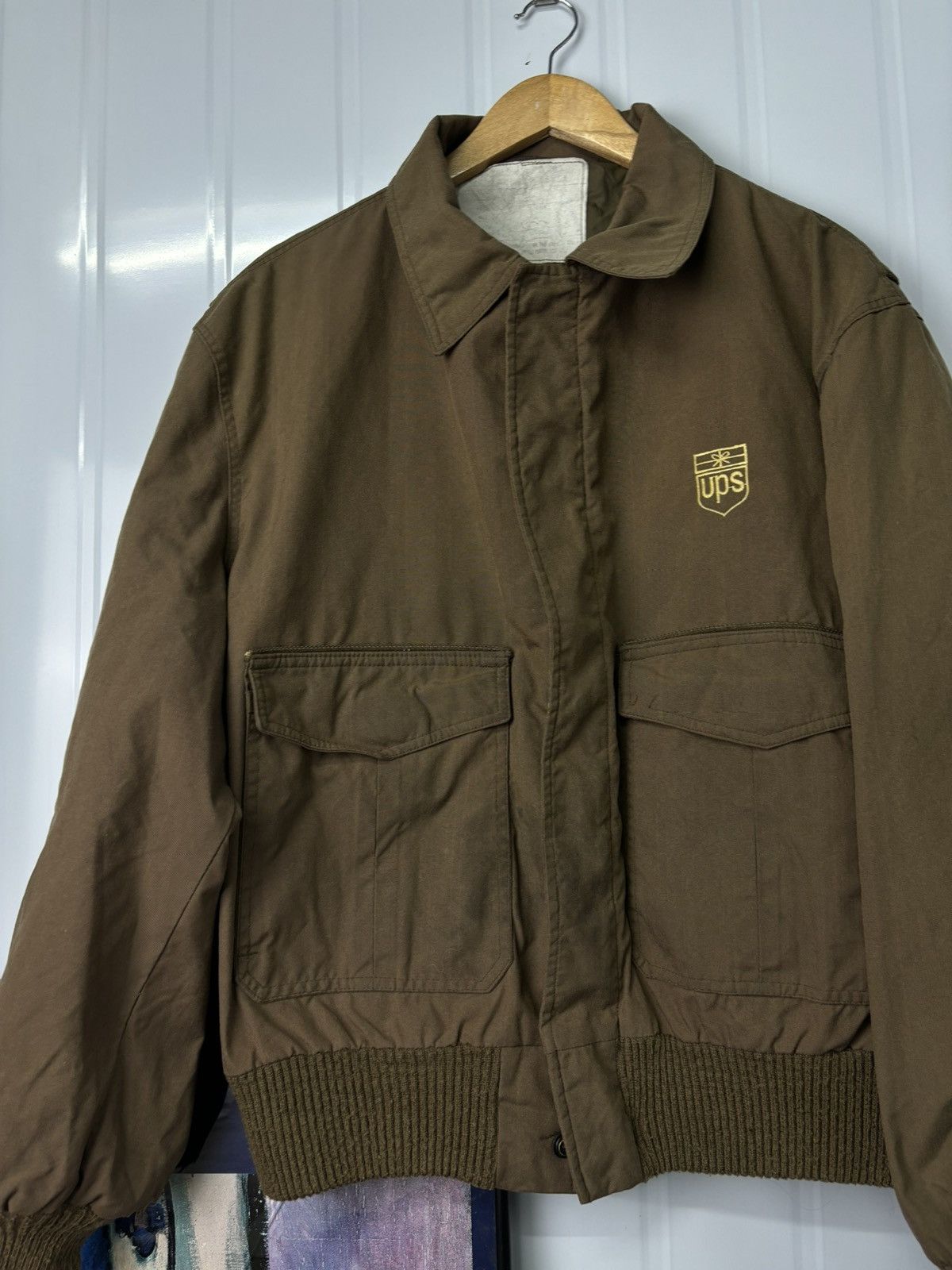 Vintage VERY RARE! Vintage 90’s UPS WorkWear Bomber Jacket Size US L / EU 52-54 / 3 - 4 Thumbnail